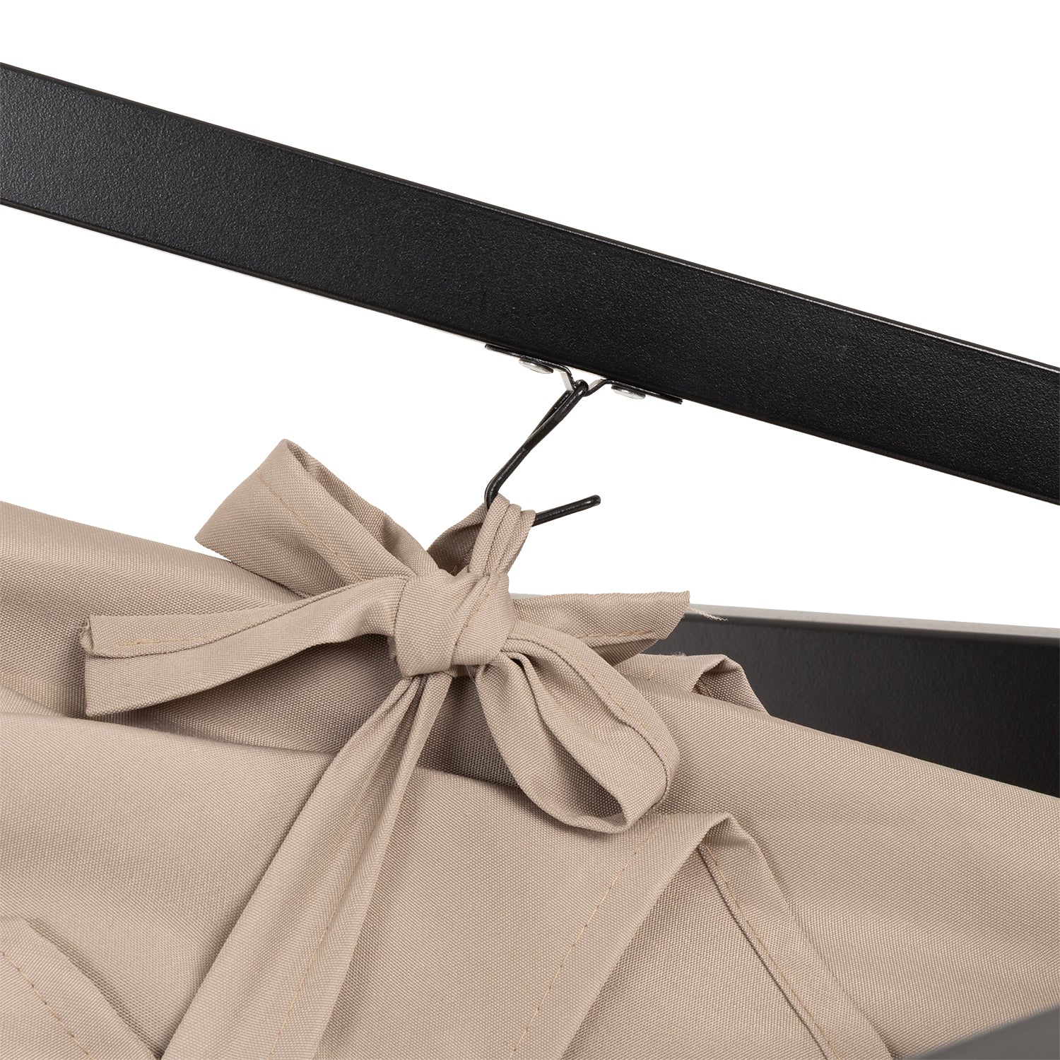 VESTIAMO CASA GIARDINO - Gazebo da giardino Richiudibile in Acciaio Antracite con Telo in Poliestere Écru 3x3 metri