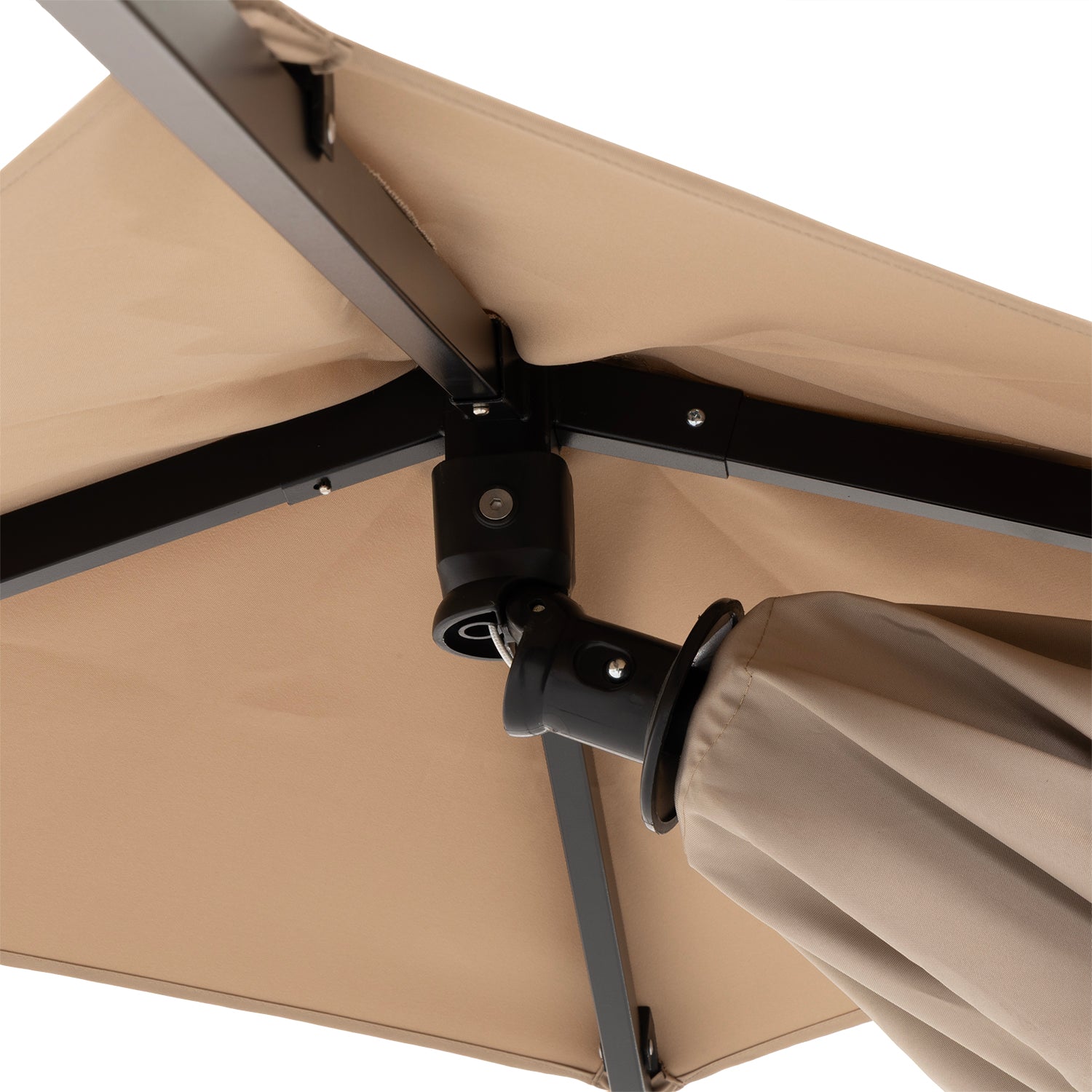 VESTIAMO CASA GIARDINO - Gazebo da giardino Richiudibile in Acciaio Antracite con Telo in Poliestere Écru 3x3 metri