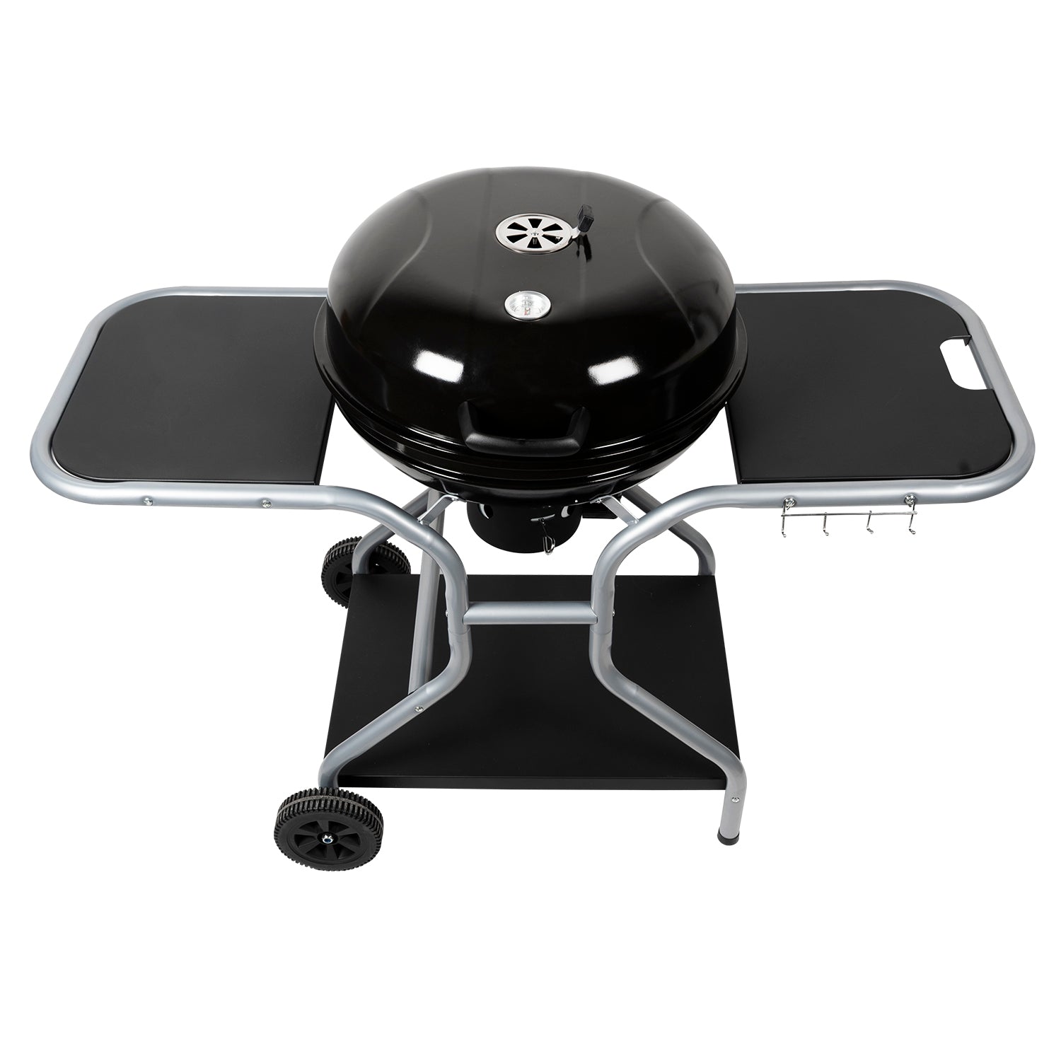 GUSTO CASA - Barbecue a Carbone con Coperchio Smaltato e Griglie in Acciaio Cromato - h95x133x64 cm