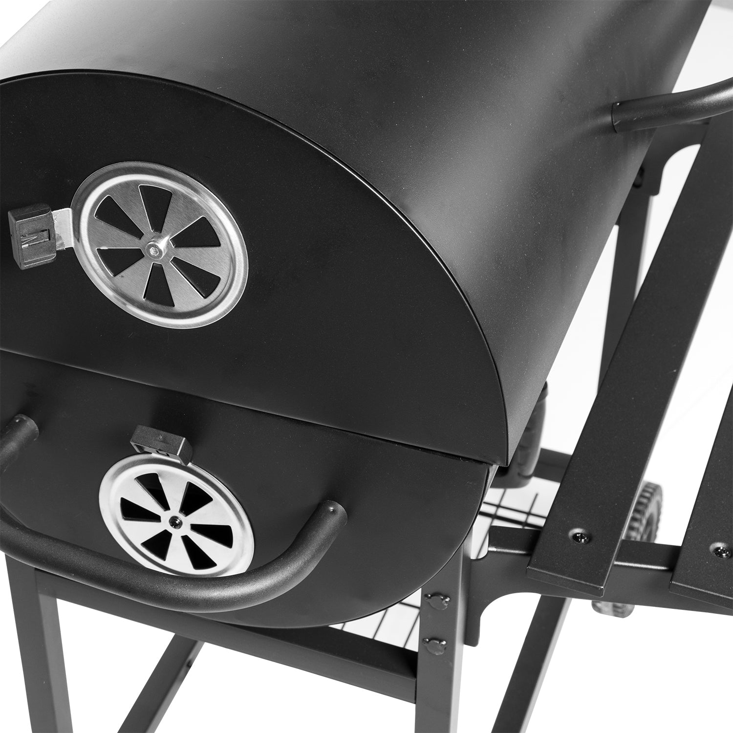 GUSTO CASA - Barbecue a Carbone con Griglie in Acciaio Inox e Coperchio con Ruote e Termometro - h113,5x114x89,5 cm