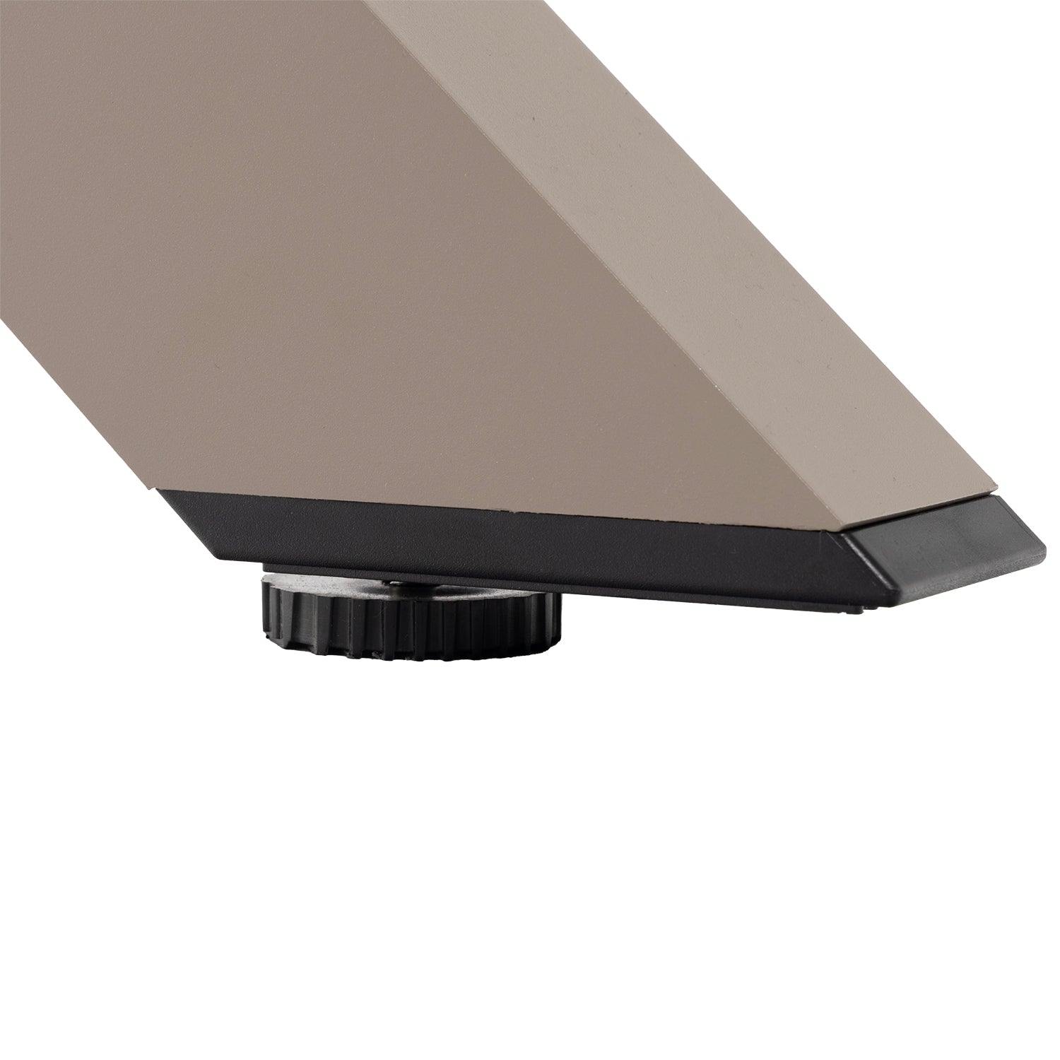 VESTIAMO CASA GIARDINO - Set da giardino 9 pezzi Tavolo Estensibile con 8 Sedie struttura in alluminio Tortora e braccioli in Polywood