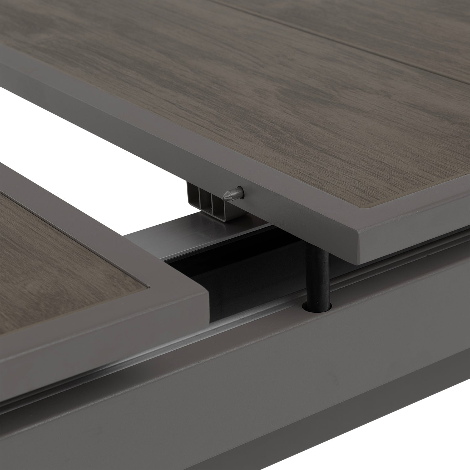 VESTIAMO CASA GIARDINO - Set da giardino 9 pezzi Tavolo Estensibile con 8 Sedie struttura in alluminio Antracite e Polywood