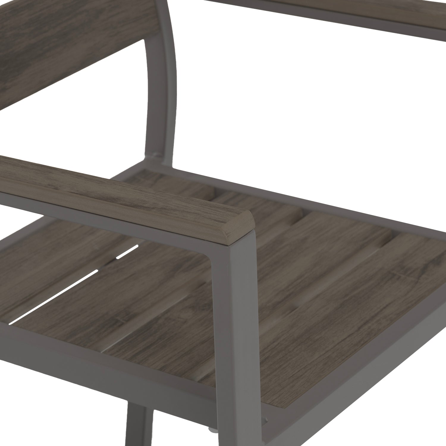 VESTIAMO CASA GIARDINO - Set da giardino 9 pezzi Tavolo Estensibile con 8 Sedie struttura in alluminio Antracite e Polywood