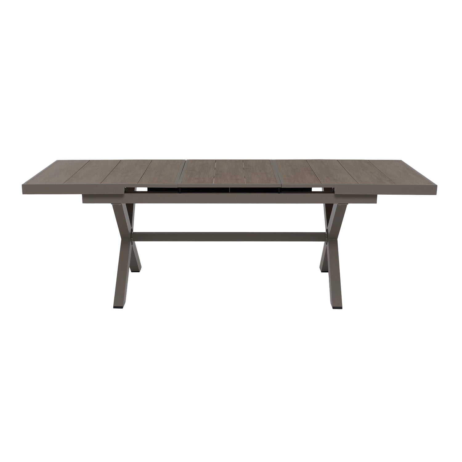 VESTIAMO CASA GIARDINO - Set da giardino 9 pezzi Tavolo Estensibile con 8 Sedie struttura in alluminio Antracite e Polywood