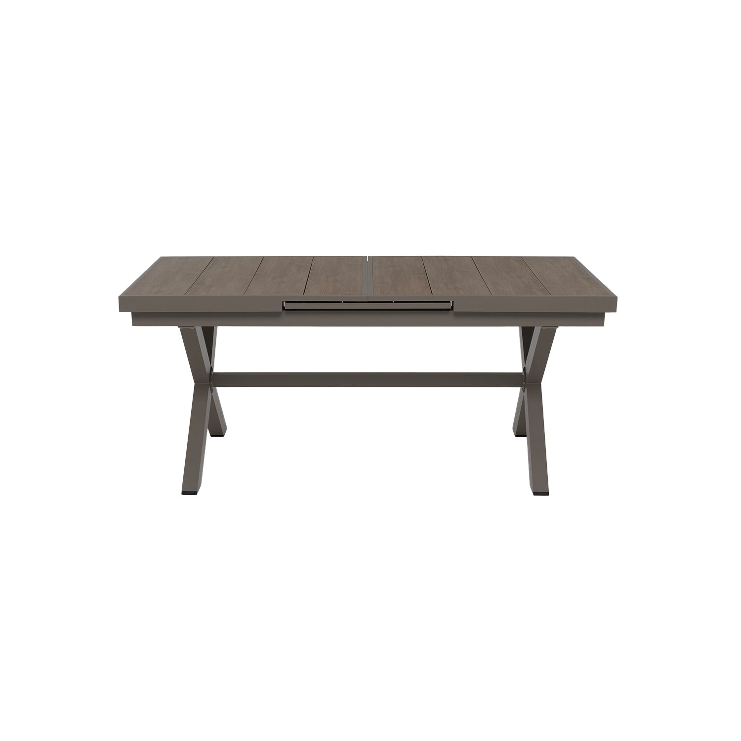 VESTIAMO CASA GIARDINO - Set da giardino 9 pezzi Tavolo Estensibile con 8 Sedie struttura in alluminio Antracite e Polywood