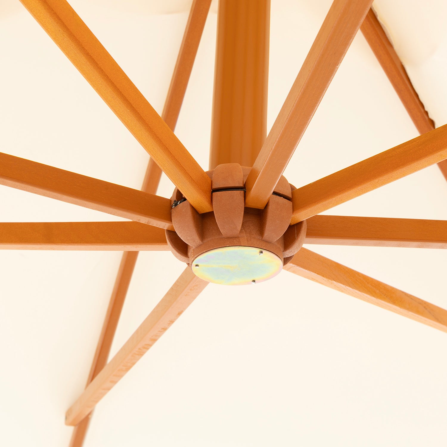 VESTIAMO CASA GIARDINO - Ombrellone da giardino Decentrato con Braccio Laterale e Telo Ècru - h2,85x3x3 metri