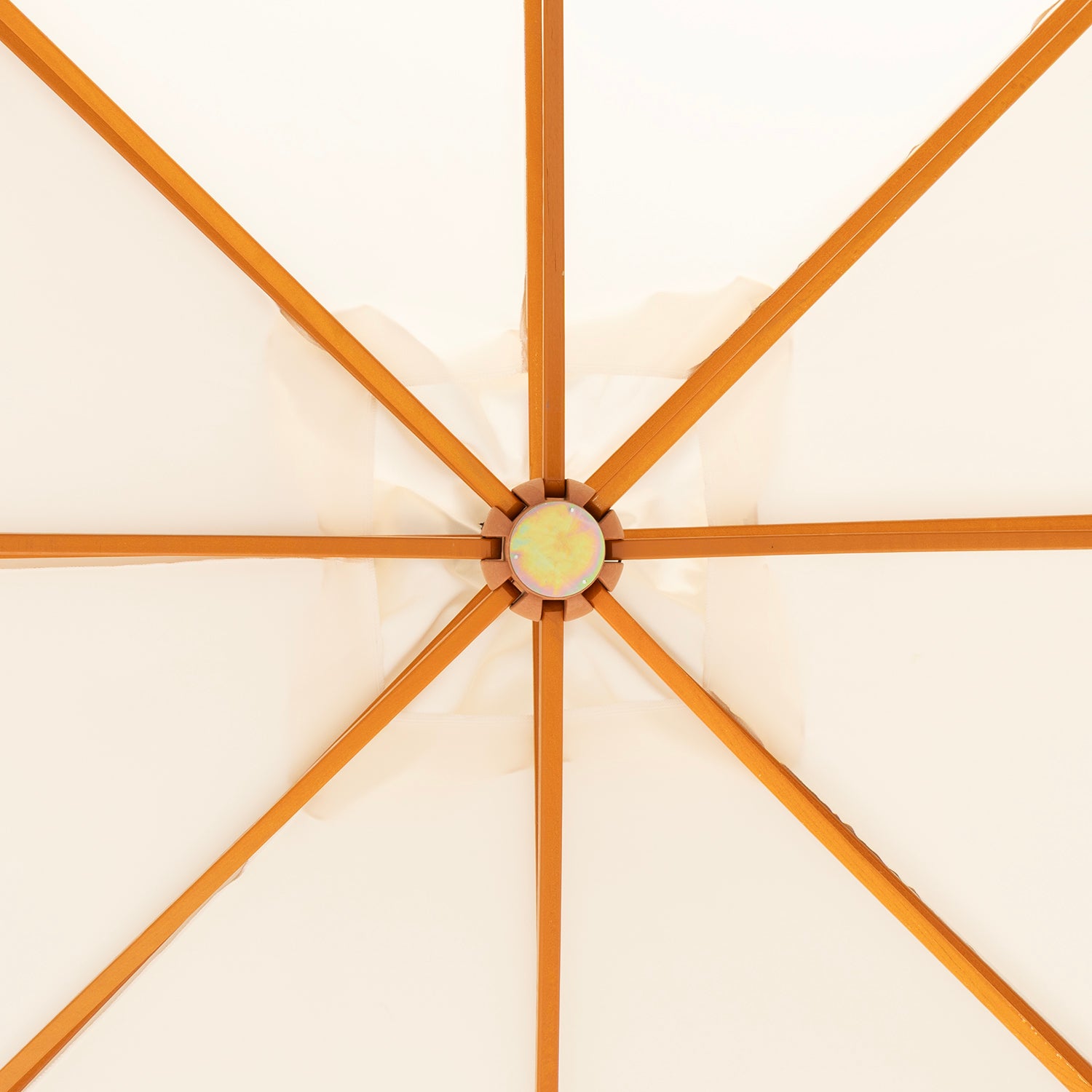 VESTIAMO CASA GIARDINO - Ombrellone da giardino Decentrato con Braccio Laterale e Telo Ècru - h2,85x3x3 metri