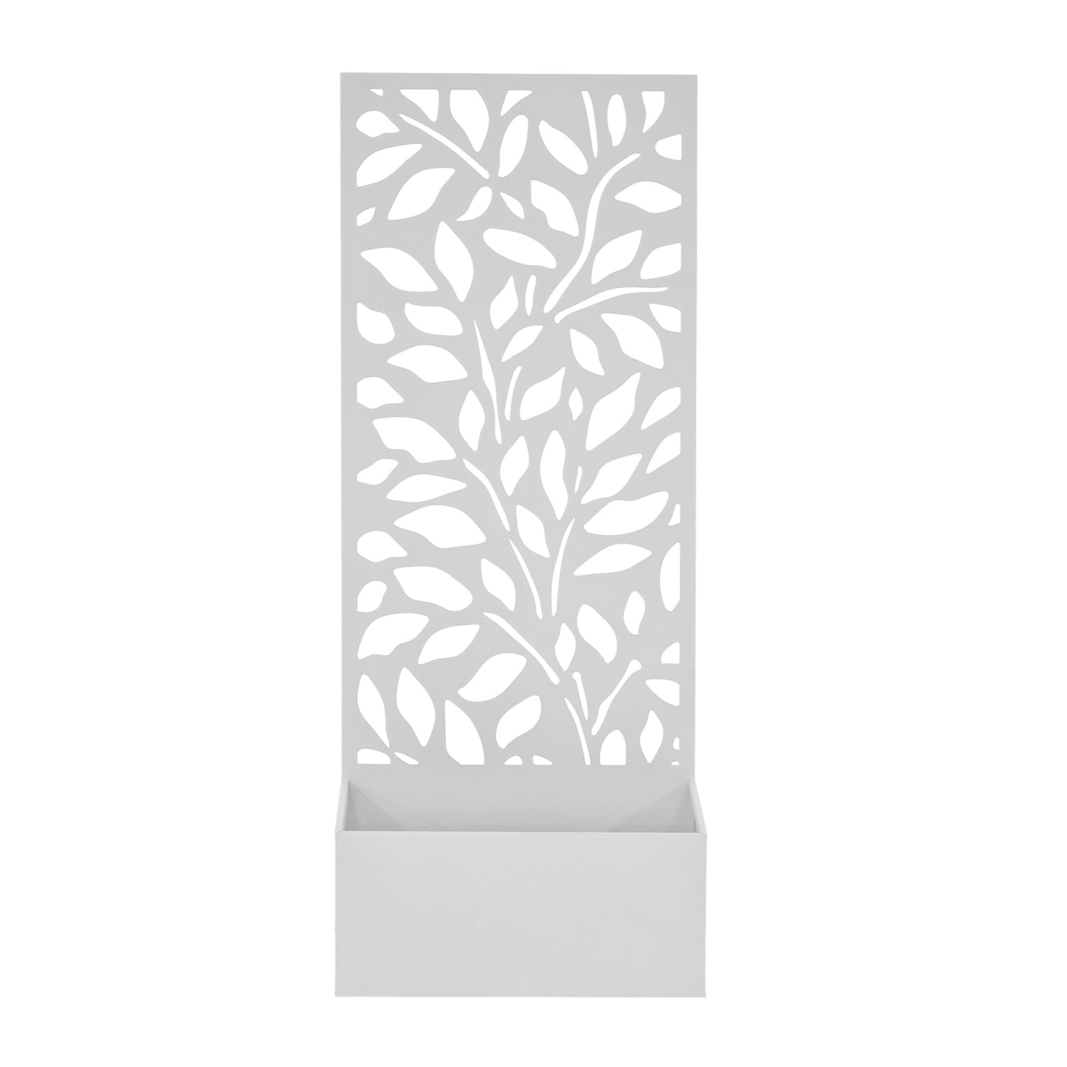 VESTIAMO CASA GIARDINO - Fioriera Rettangolare con Separé Bianca - h110x45x20 cm