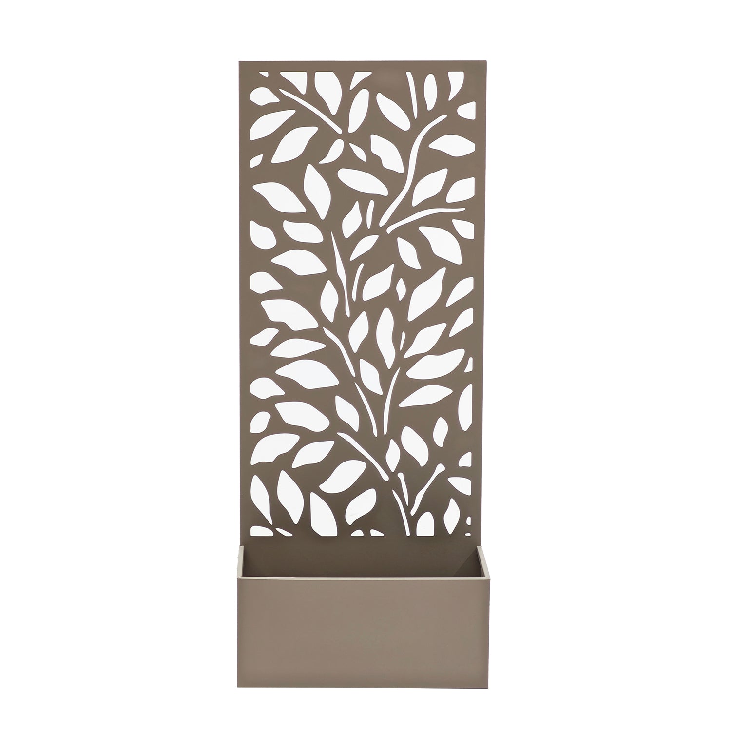 VESTIAMO CASA GIARDINO - Fioriera Rettangolare con Separé Tortora - h110x45x20 cm