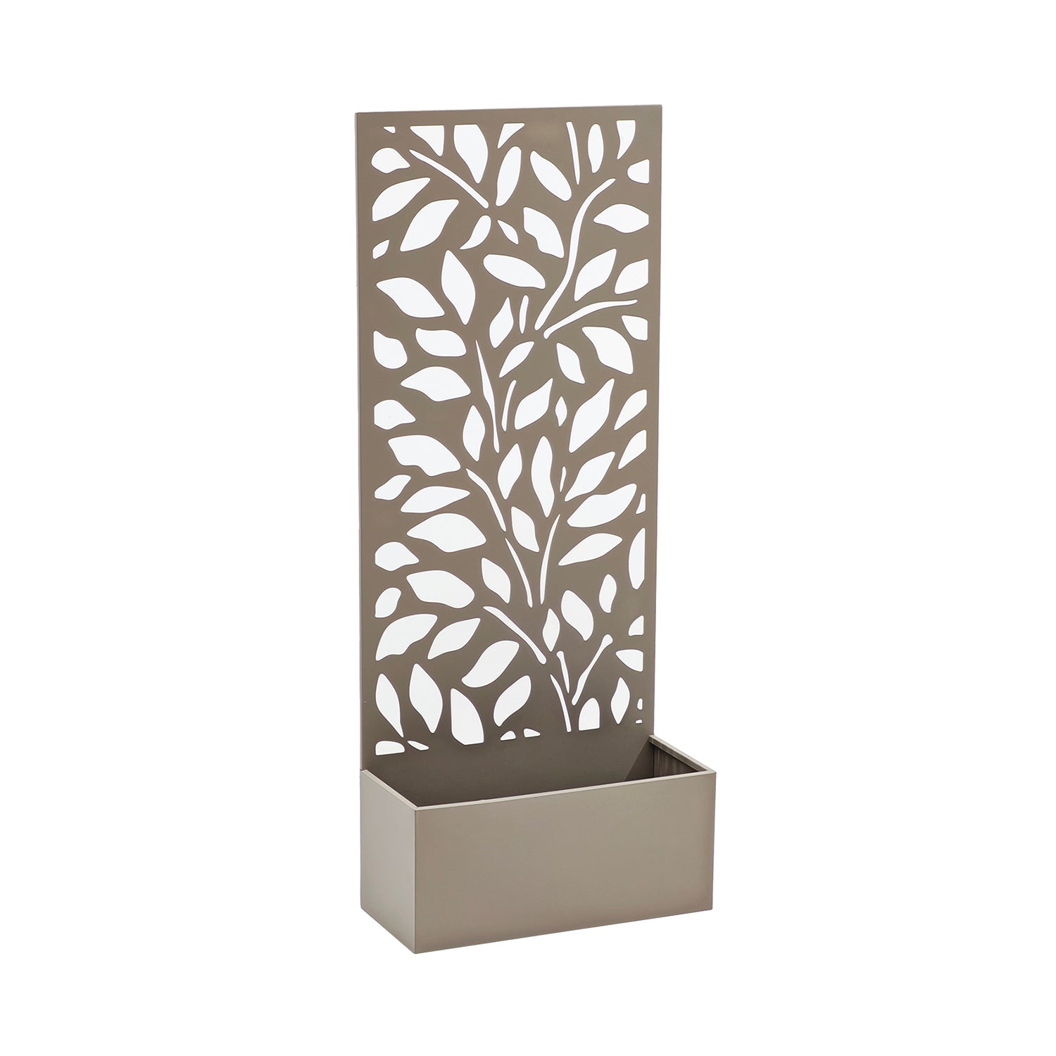 VESTIAMO CASA GIARDINO - Fioriera Rettangolare con Separé Tortora - h110x45x20 cm