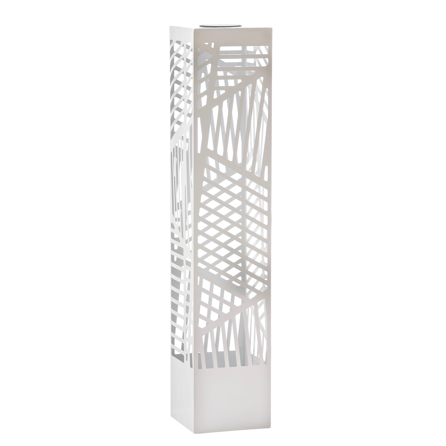 DICTROLUX - Lampada Solare Led da giardino in metallo Bianca h100 cm