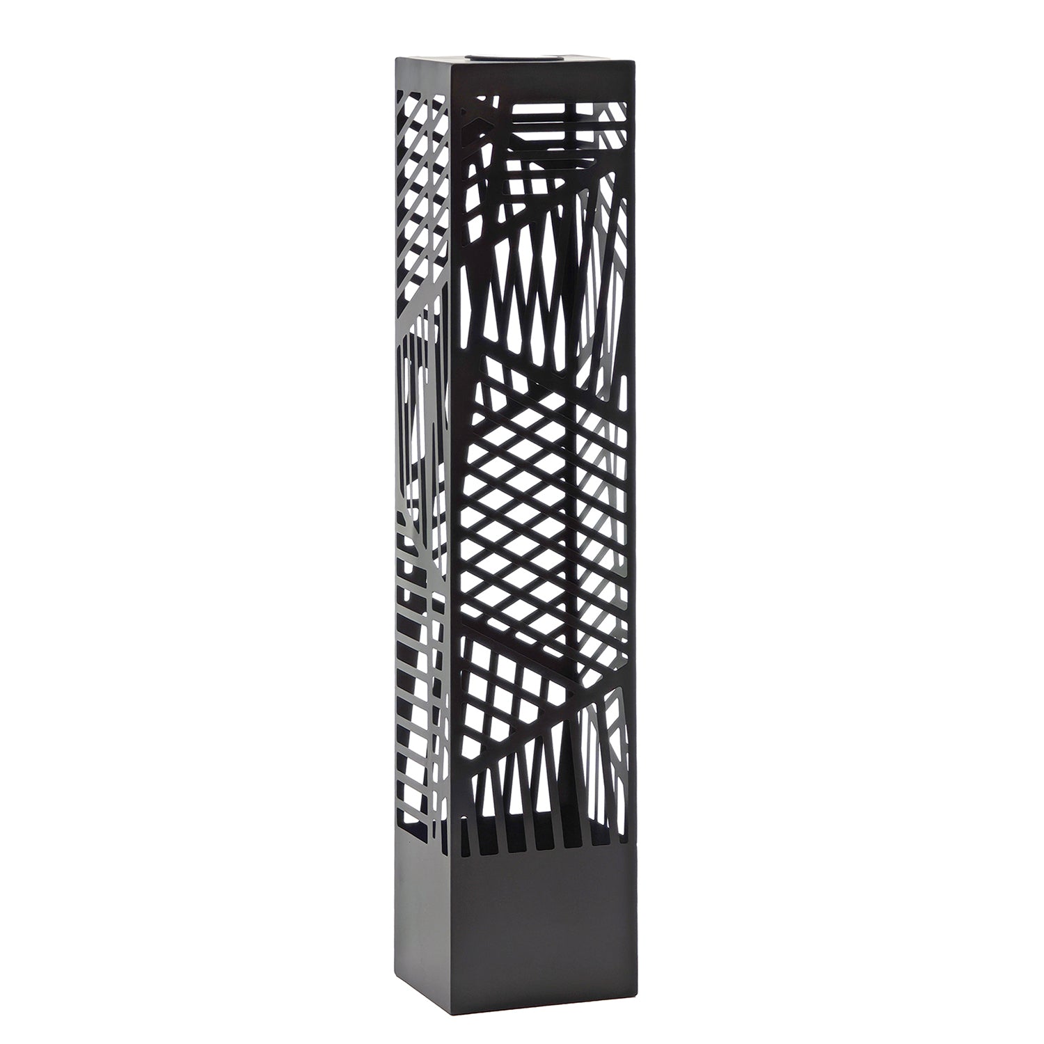 DICTROLUX - Lampada Solare Led da giardino in metallo Nera h100 cm