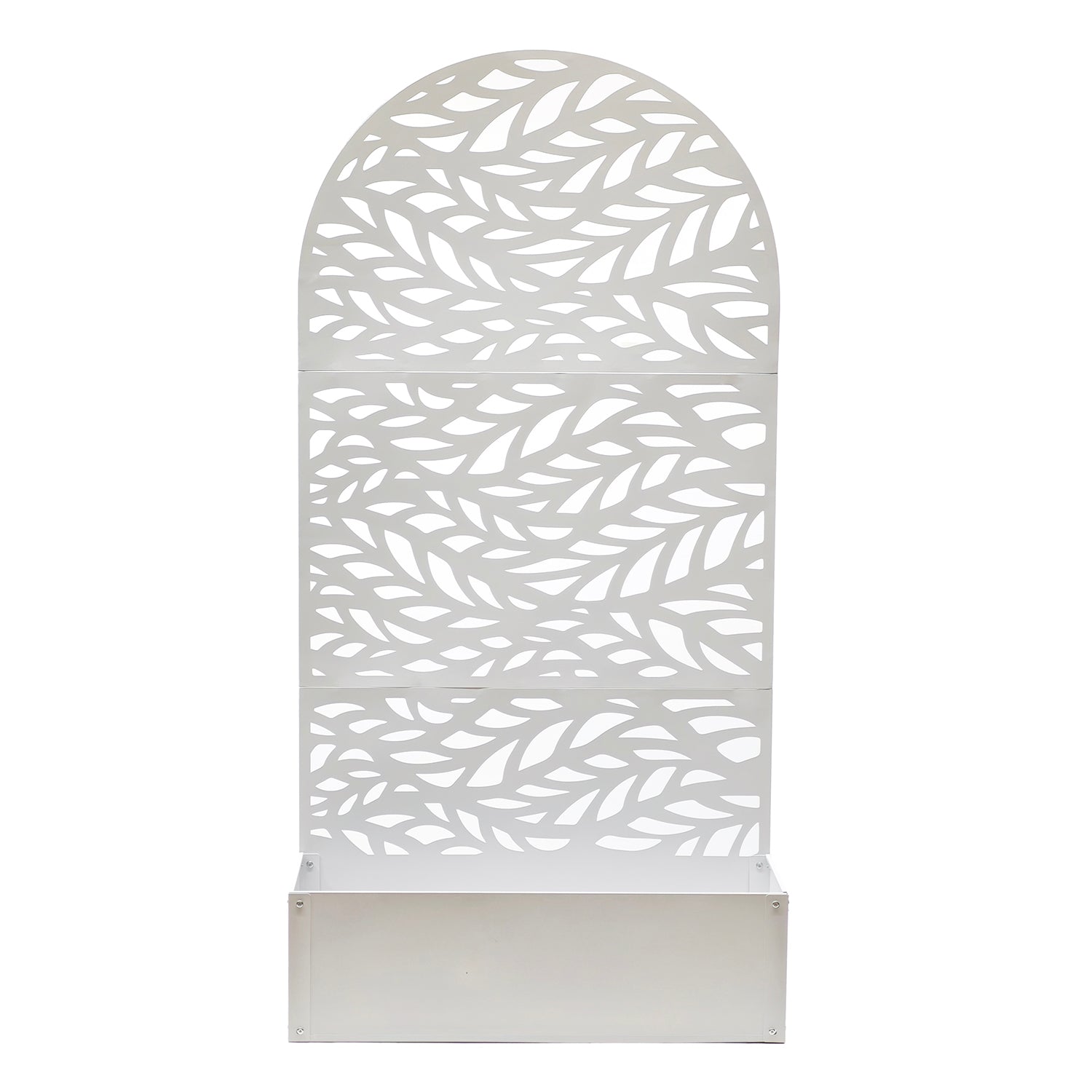 VESTIAMO CASA GIARDINO - Fioriera Rettangolare con Separé Decorativo Bianca - h180x90x33 cm