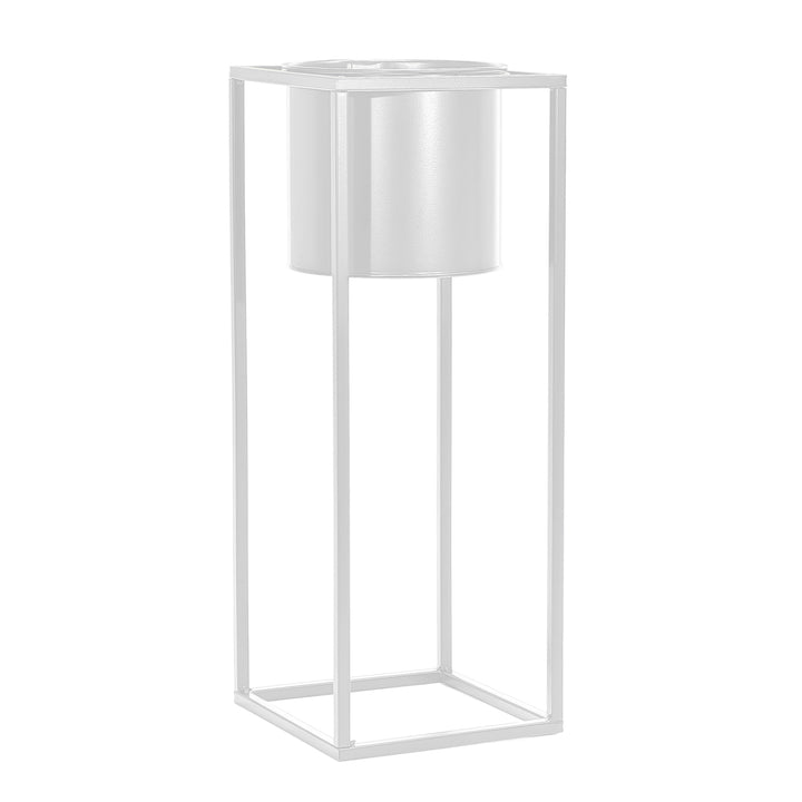 VESTIAMO CASA GIARDINO - Fioriera da Giardino in Metallo Bianco h50x19x19,5 cm