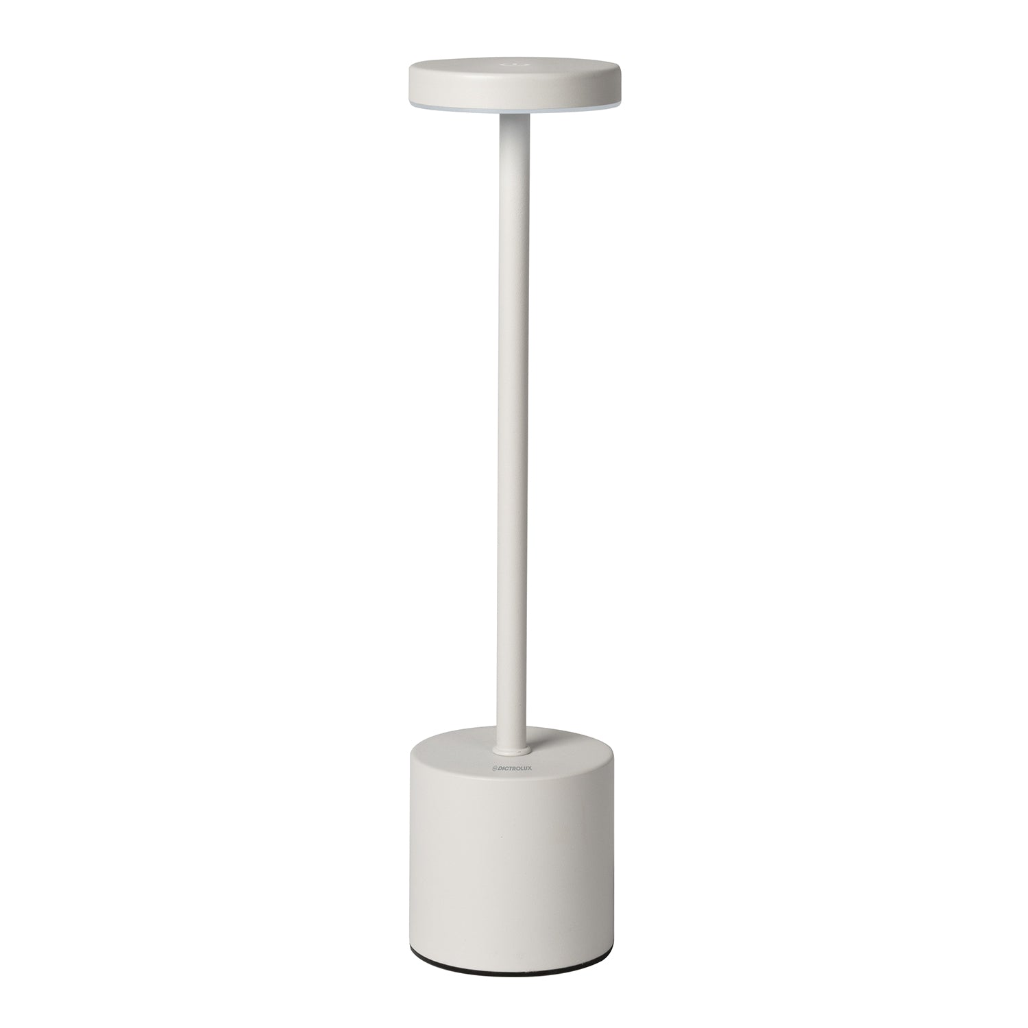 DICTROLUX - Lampada da tavolo a Led Touch Dimmerabile Ricaricabile Sotylia White - h35 cm diametro 8 cm