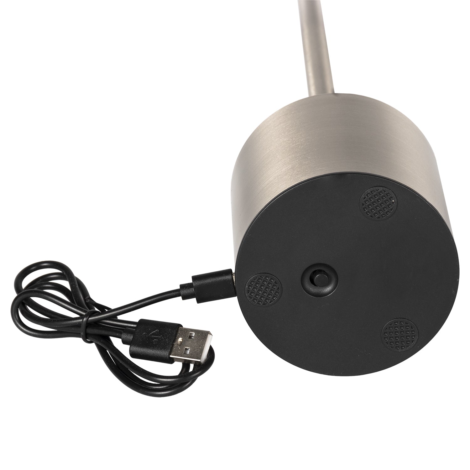DICTROLUX - Lampada da tavolo a Led Touch Dimmerabile Ricaricabile Sotylia Grey - h35 cm diametro 8 cm