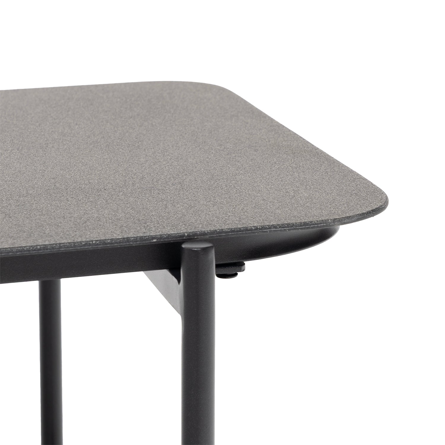 VESTIAMO CASA GIARDINO - Set da giardino 4 pezzi con Struttura in Acciaio Antracite, top in vetro e cuscini Grigio Chiaro