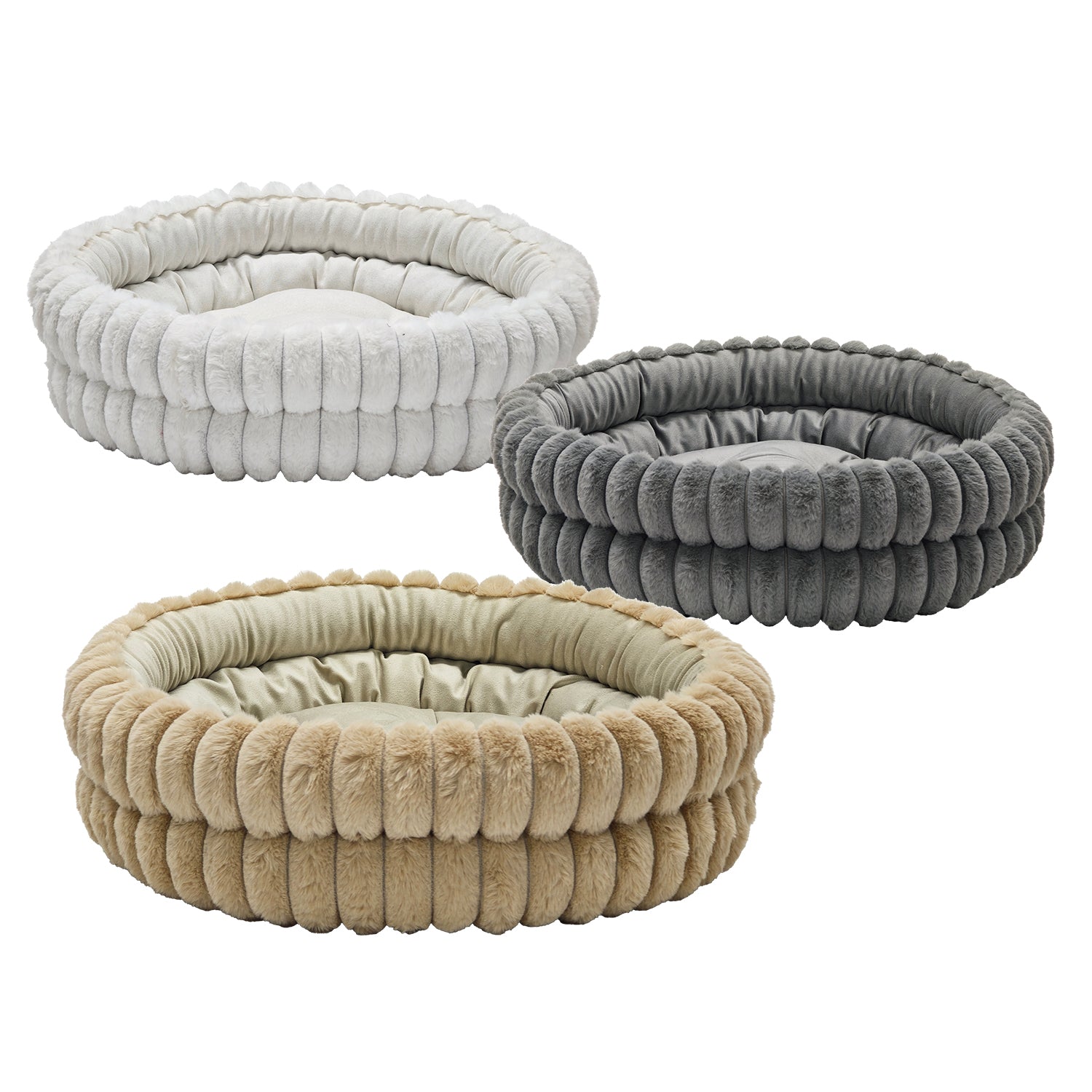 PET SITTER - Cuccia Tonda per Cani e Gatti con Fondo Antiscivolo diametro 53 cm