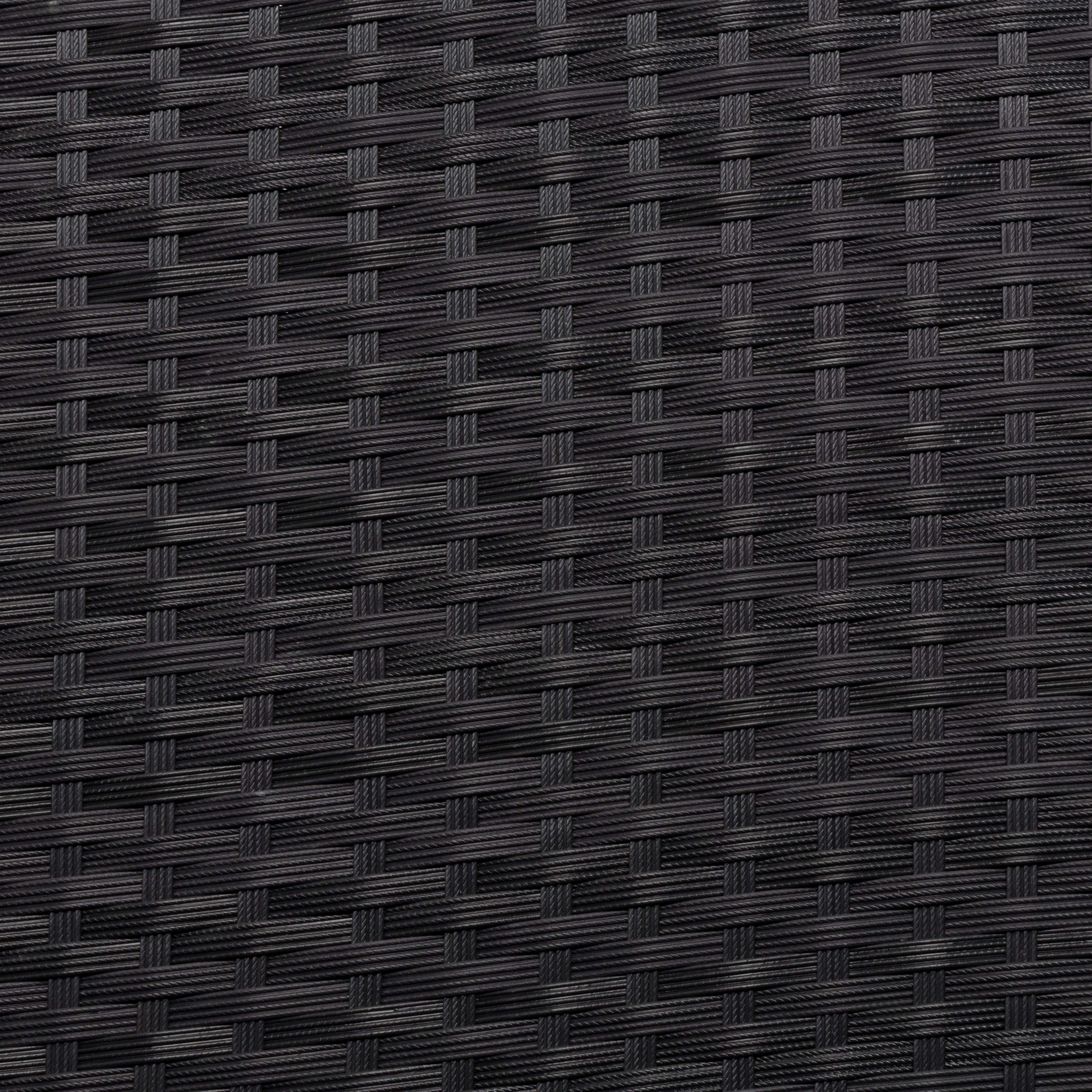 VESTIAMO CASA GIARDINO - Set da giardino 4 pezzi Antracite Rattan sintetico con struttura in acciaio, top in vetro e cuscini Grigio Scuro