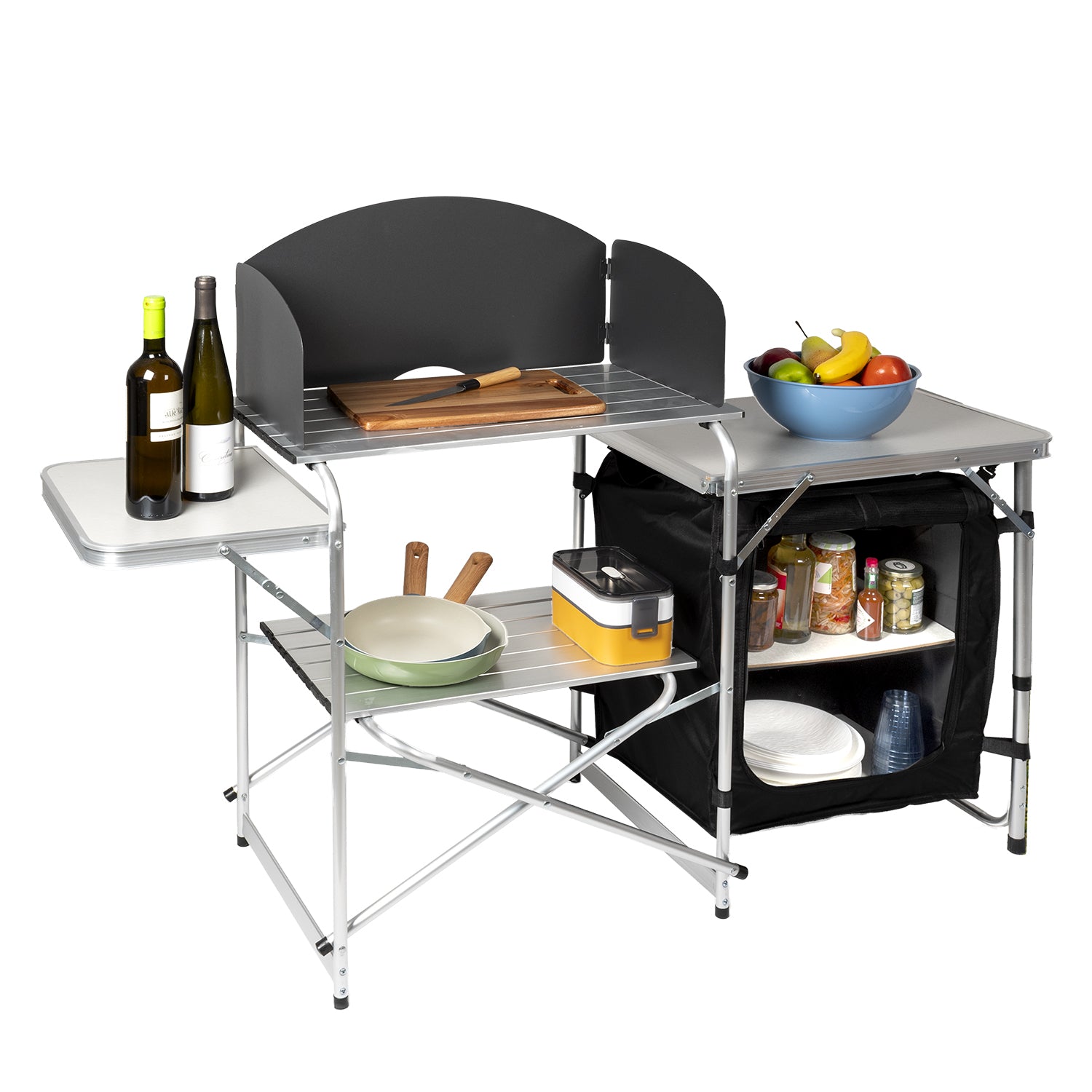 VESTIAMO CASA GIARDINO - Mobiletto Multiuso da Campeggio con 6 Ripiani - h110x147x48 cm