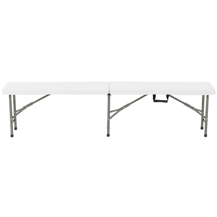 VESTIAMO CASA GIARDINO - Panchina da giardino Richiudibile Bianca - h43x180x30 cm