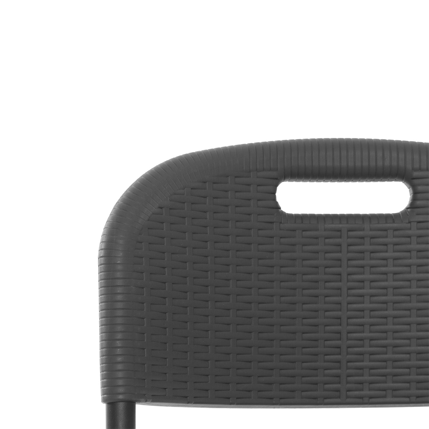 VESTIAMO CASA GIARDINO - Sedia da giardino Richiudibile Effetto Rattan Antracite - h83x46x53 cm