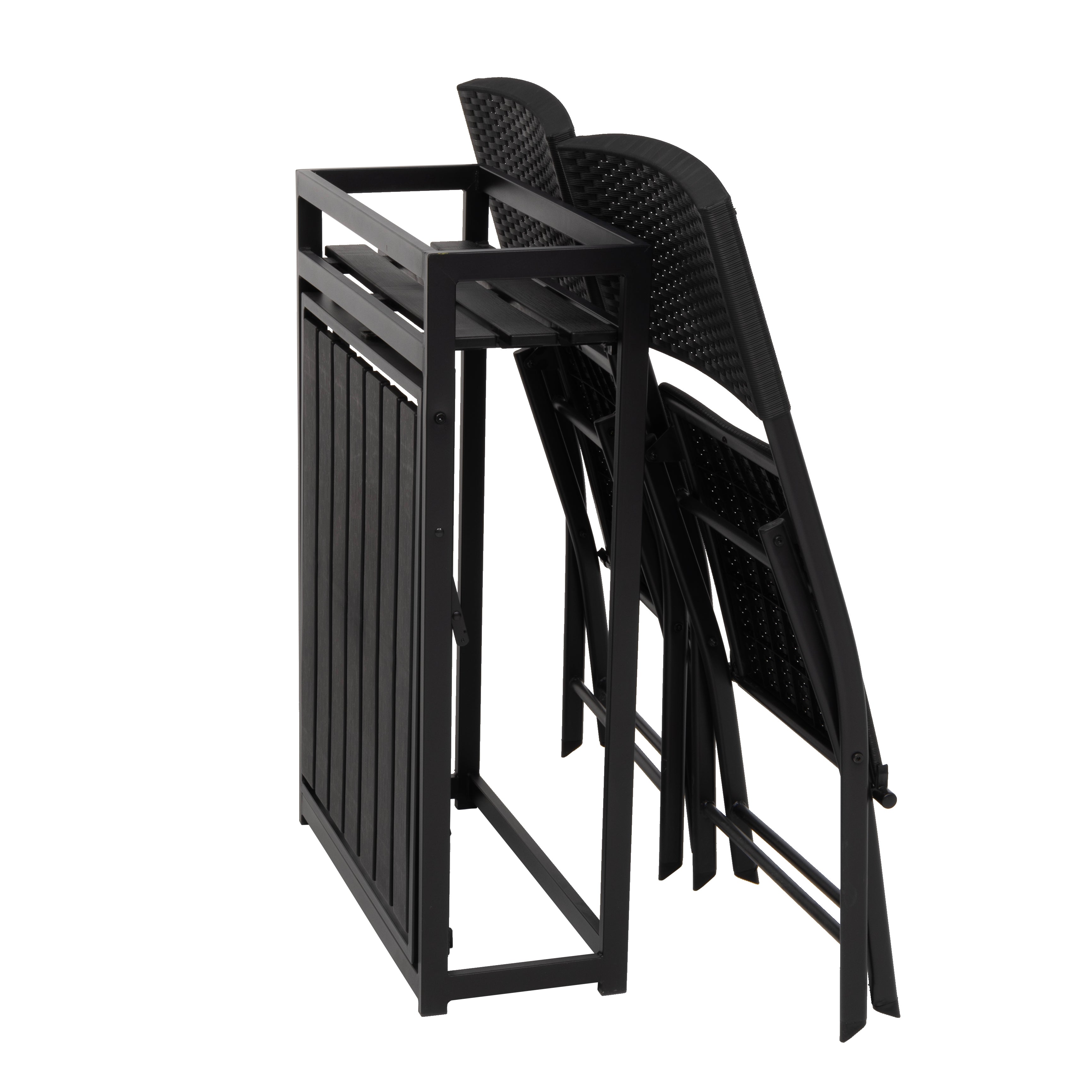 VESTIAMO CASA GIARDINO - Set Tavolo con 2 Sedie e Portabottiglie