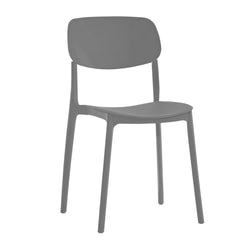 VESTIAMO CASA - Sedia in Polipropilene Grigia - h78,5x48,5x38 cm