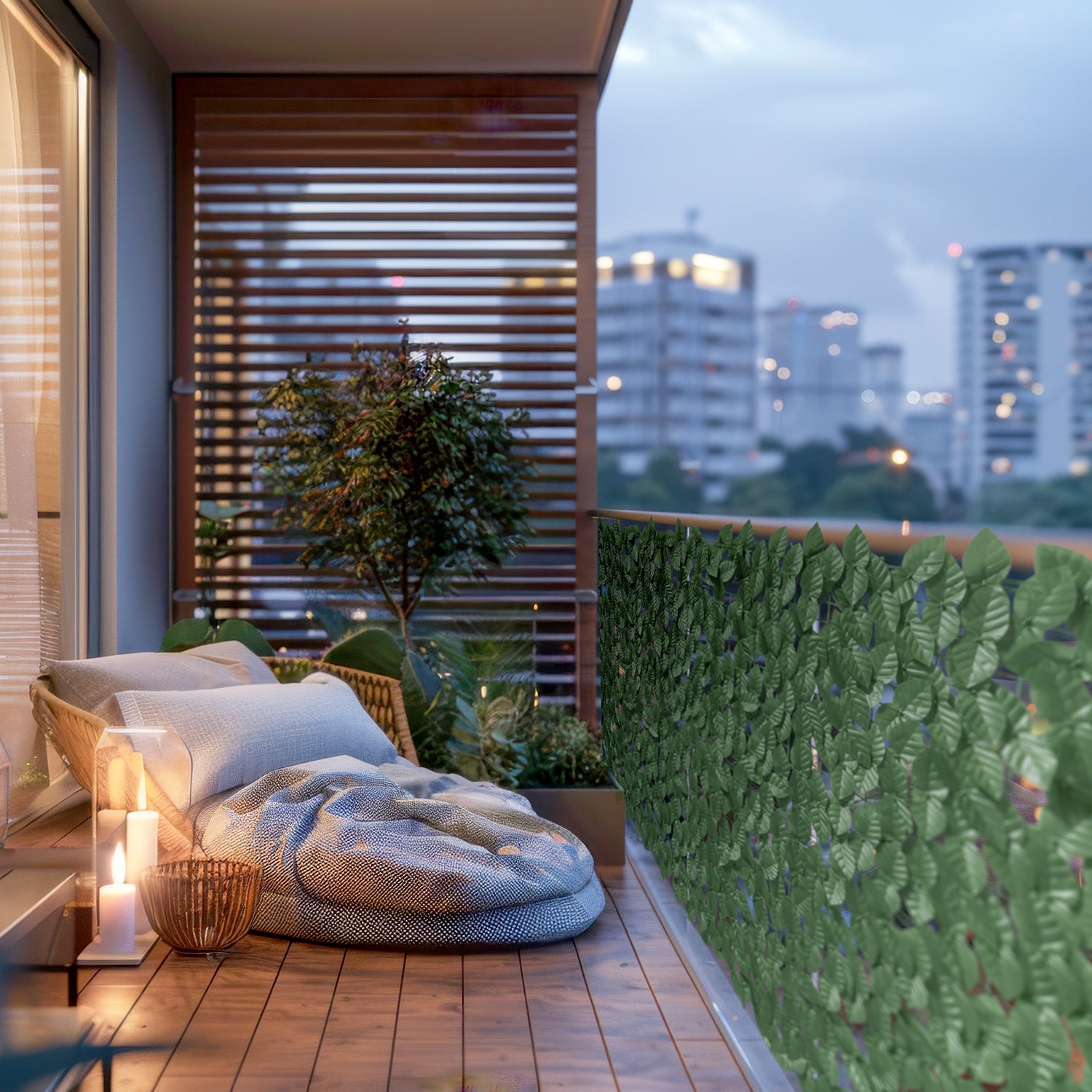 VESTIAMO CASA GIARDINO - Siepe Artificiale con Foglie h100x300 cm