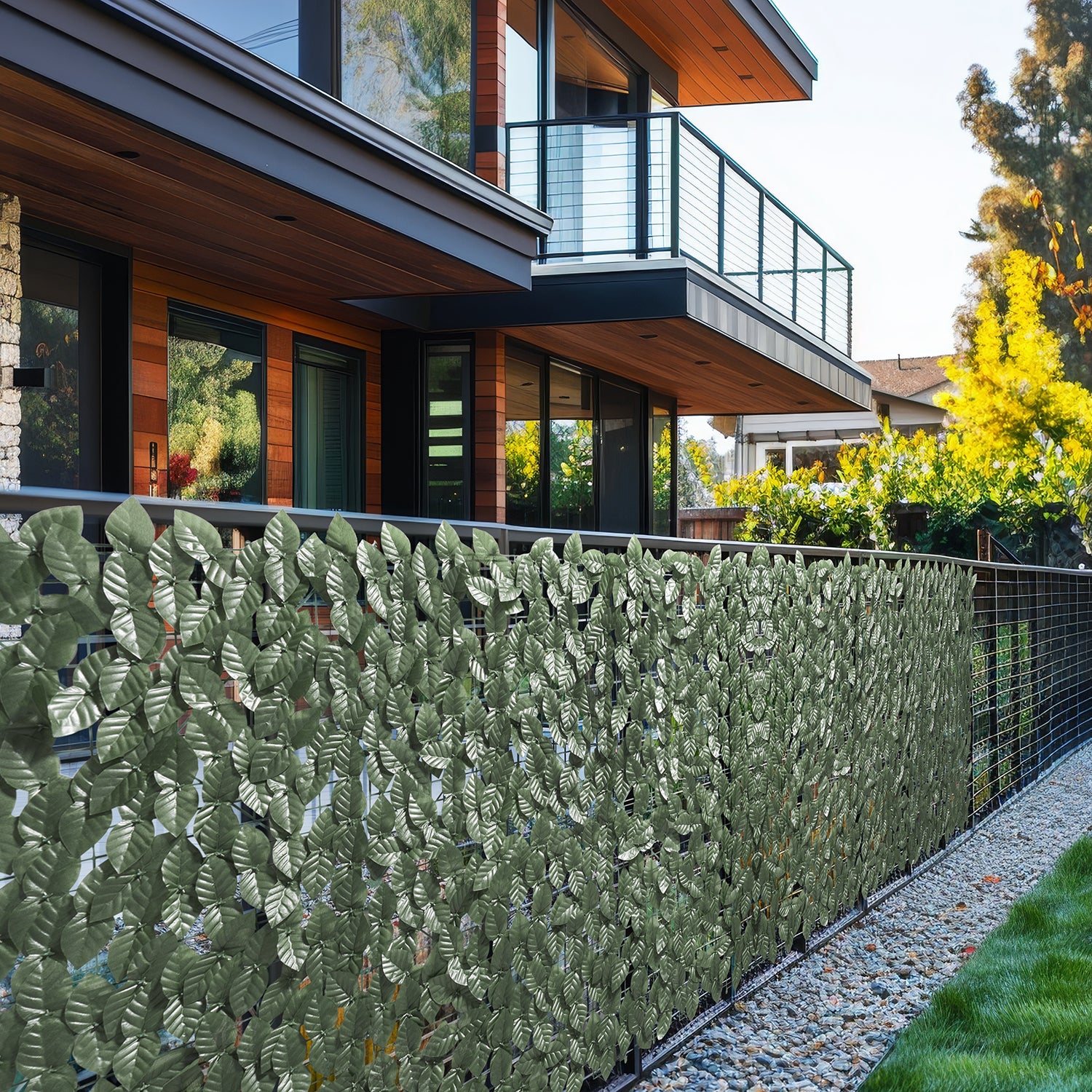 VESTIAMO CASA GIARDINO - Siepe Artificiale con Foglie h100x300 cm