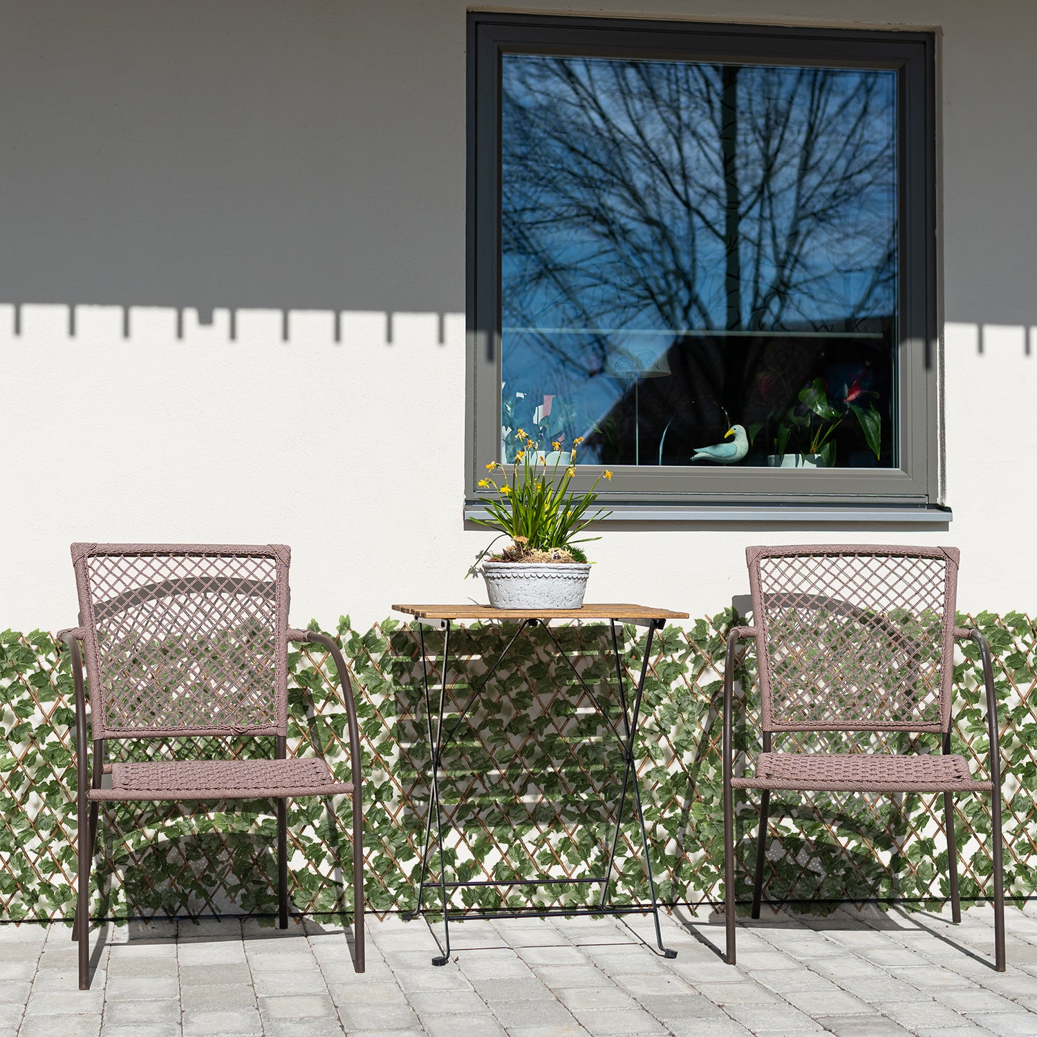 VESTIAMO CASA GIARDINO - Siepe Artificiale Estensibile con Foglie h90x180 cm