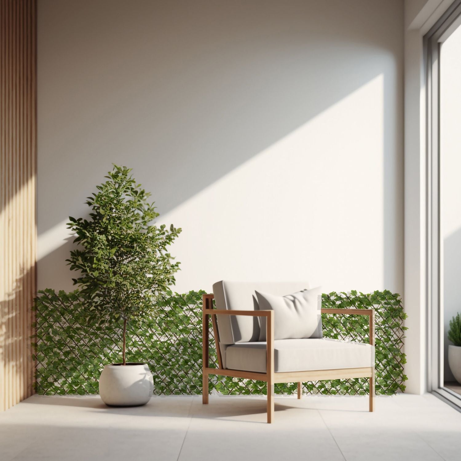 VESTIAMO CASA GIARDINO - Siepe Artificiale con foglie di Edera - Estensibile da h90x180 cm fino a max h58x232 cm