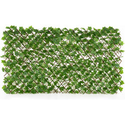 VESTIAMO CASA GIARDINO - Siepe Artificiale con foglie di edera - Estensibile da h90x180 cm fino a max h58x232 cm