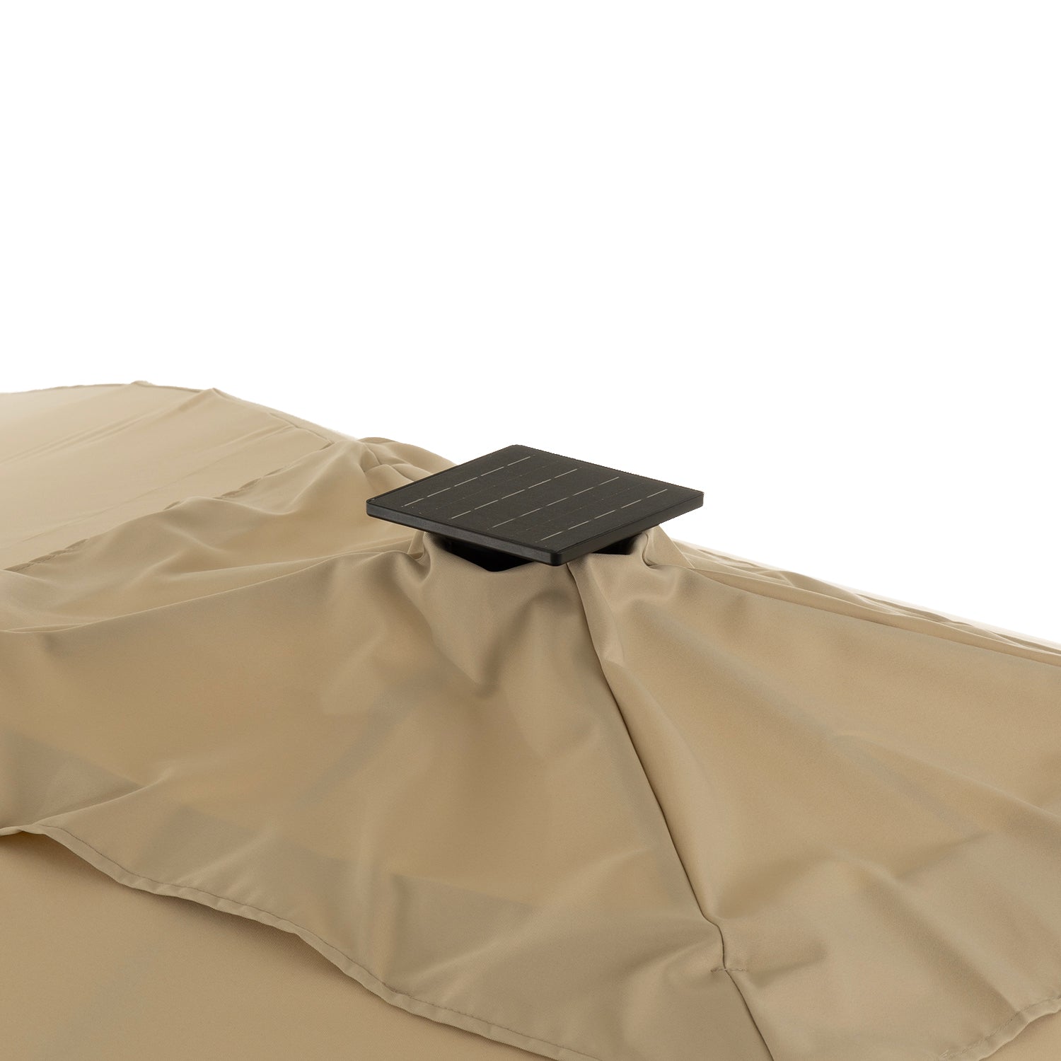 VESTIAMO CASA GIARDINO - Ombrellone da giardino con LED e Pannello Solare Ecru 3x4 metri