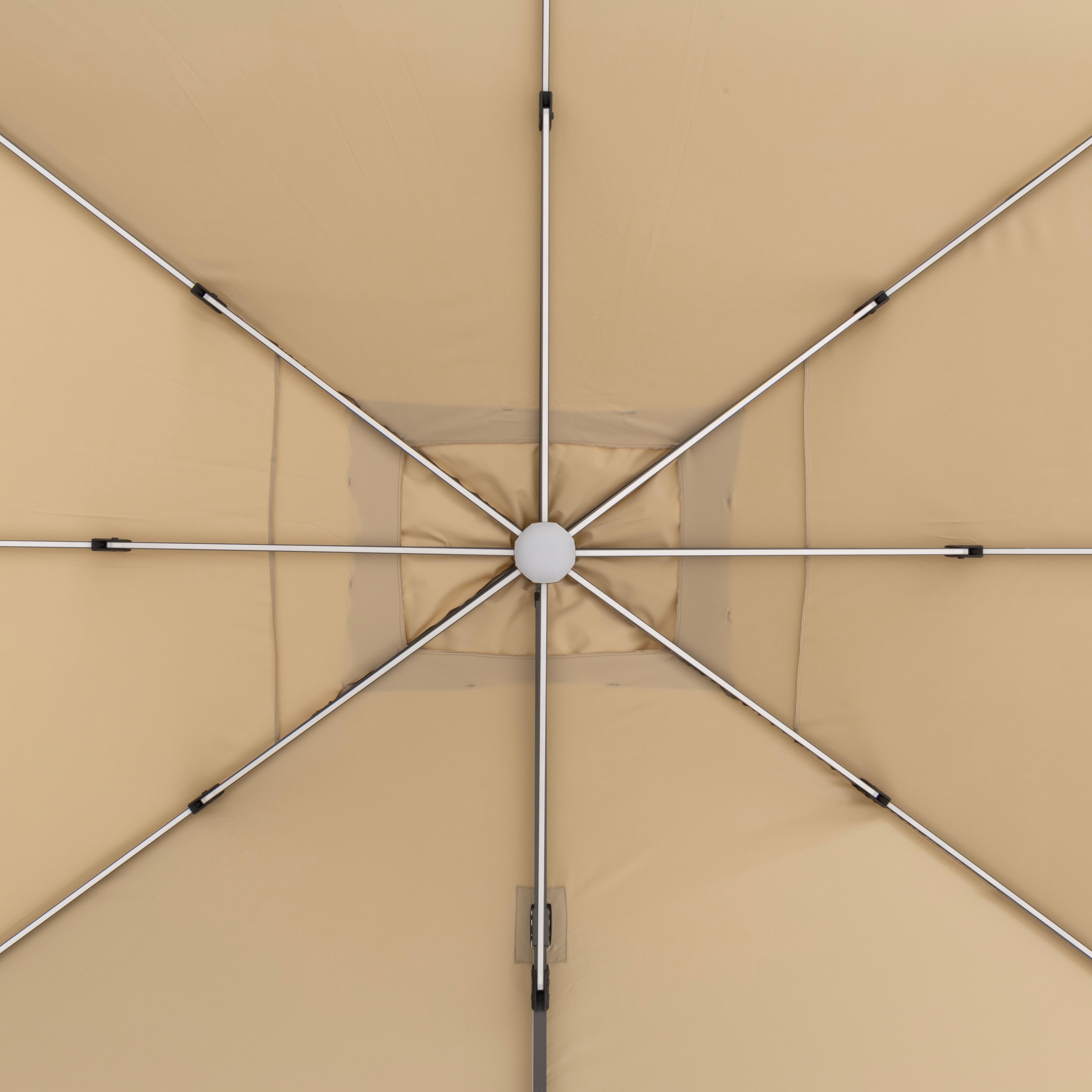 VESTIAMO CASA GIARDINO - Ombrellone da giardino con LED e Pannello Solare Ecru 3x4 metri