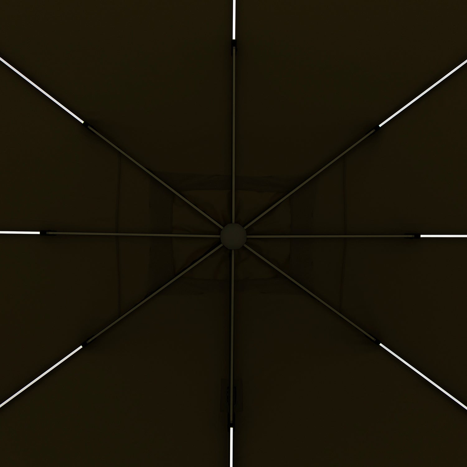 VESTIAMO CASA GIARDINO - Ombrellone da giardino con LED e Pannello Solare Ecru 3x4 metri