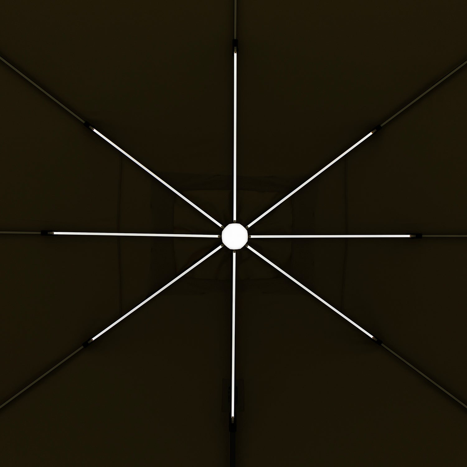 VESTIAMO CASA GIARDINO - Ombrellone da giardino con LED e Pannello Solare Ecru 3x4 metri