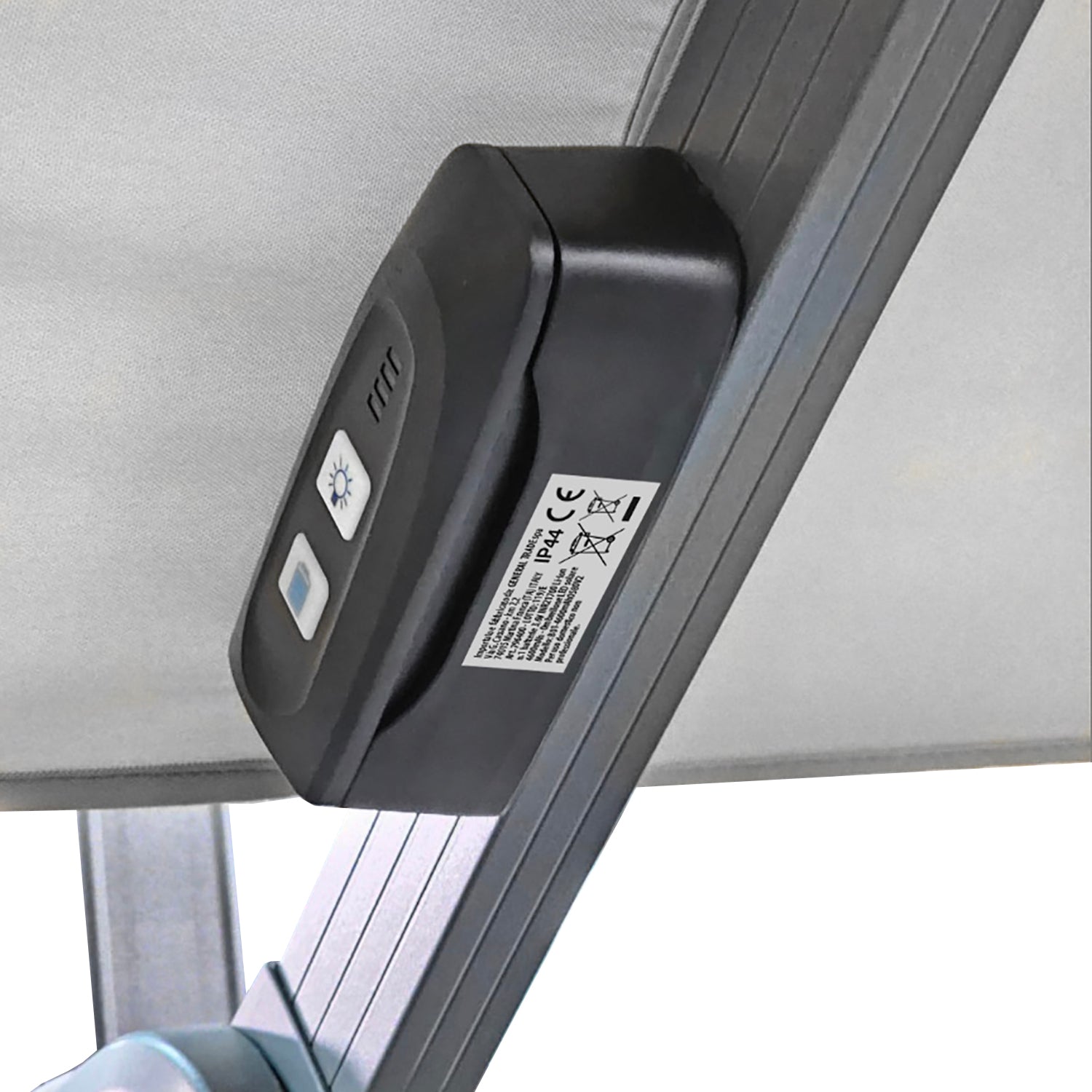 VESTIAMO CASA GIARDINO - Ombrellone da giardino con LED e Pannello Solare Grigio 3x4 metri