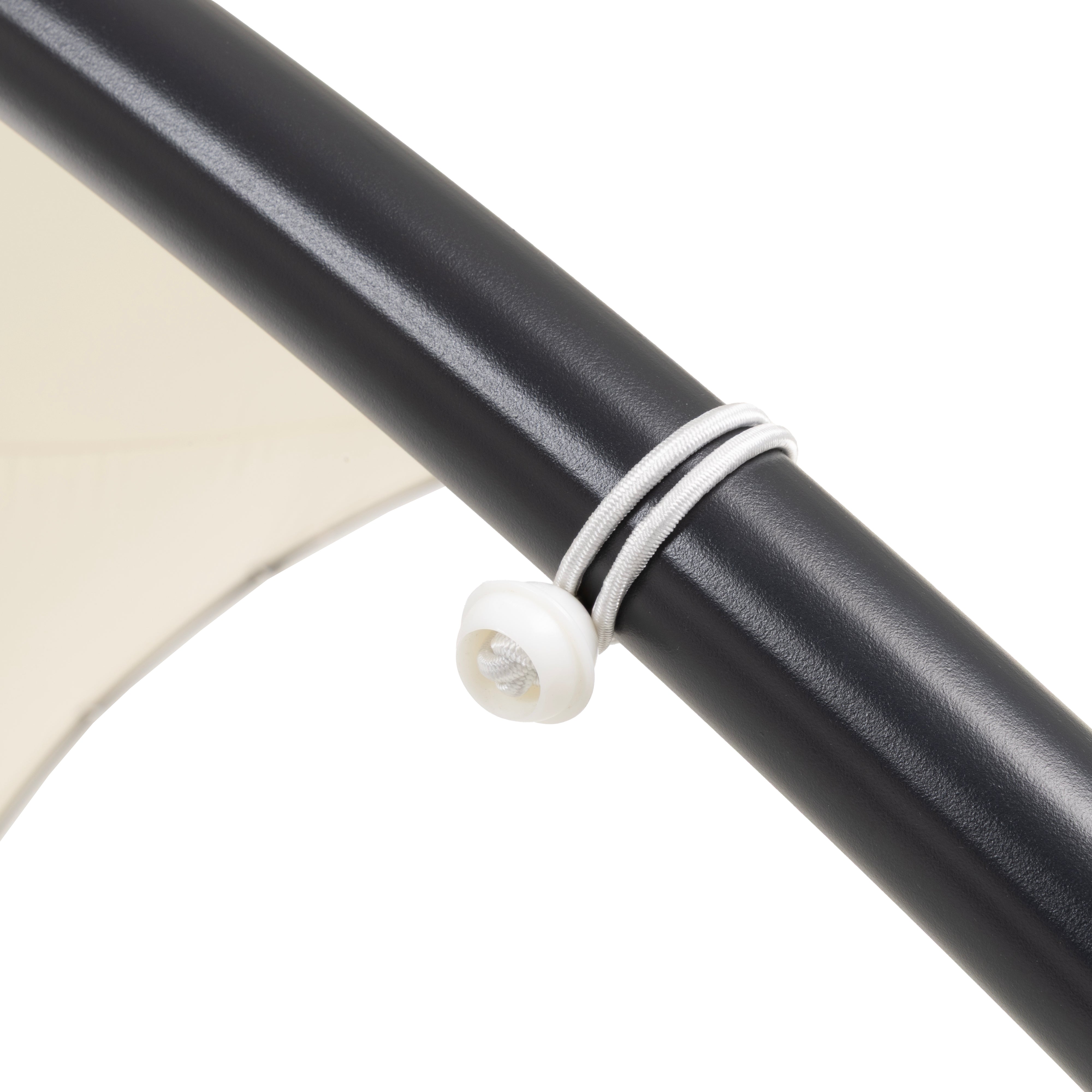 VESTIAMO CASA GIARDINO - Gazebo da giardino in Acciaio Antracite con Telo in Poliestere Écru 3,8x3,8 metri