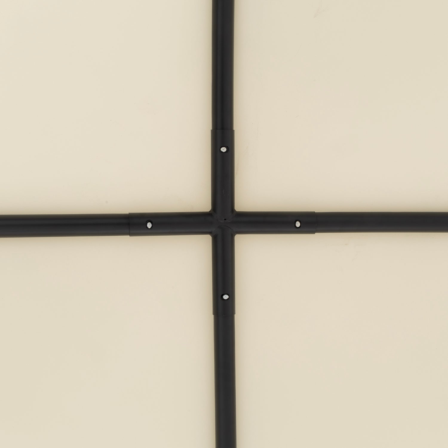 VESTIAMO CASA GIARDINO - Gazebo da giardino in Acciaio Antracite con Telo in Poliestere Écru 3,8x3,8 metri