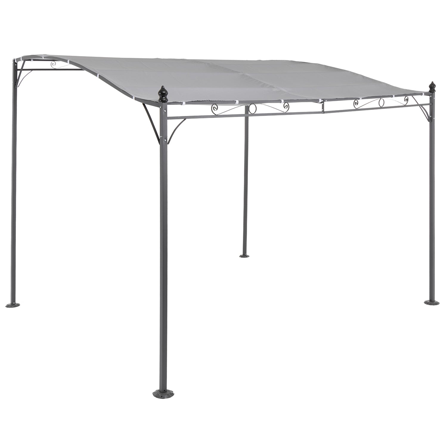 VESTIAMO CASA GIARDINO - Gazebo Veranda con telo Grigio 2,5x3 metri