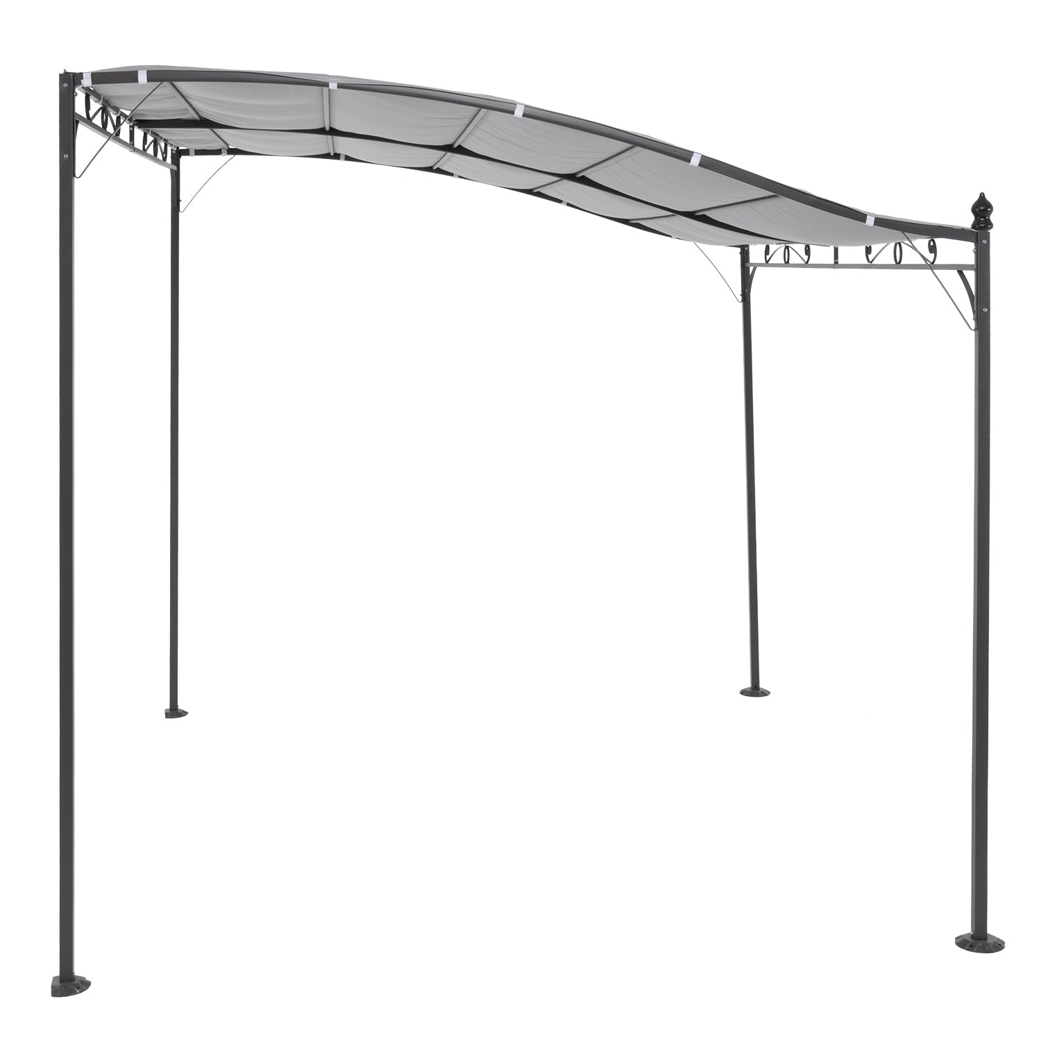 VESTIAMO CASA GIARDINO - Gazebo Veranda con telo Grigio 2,5x3 metri