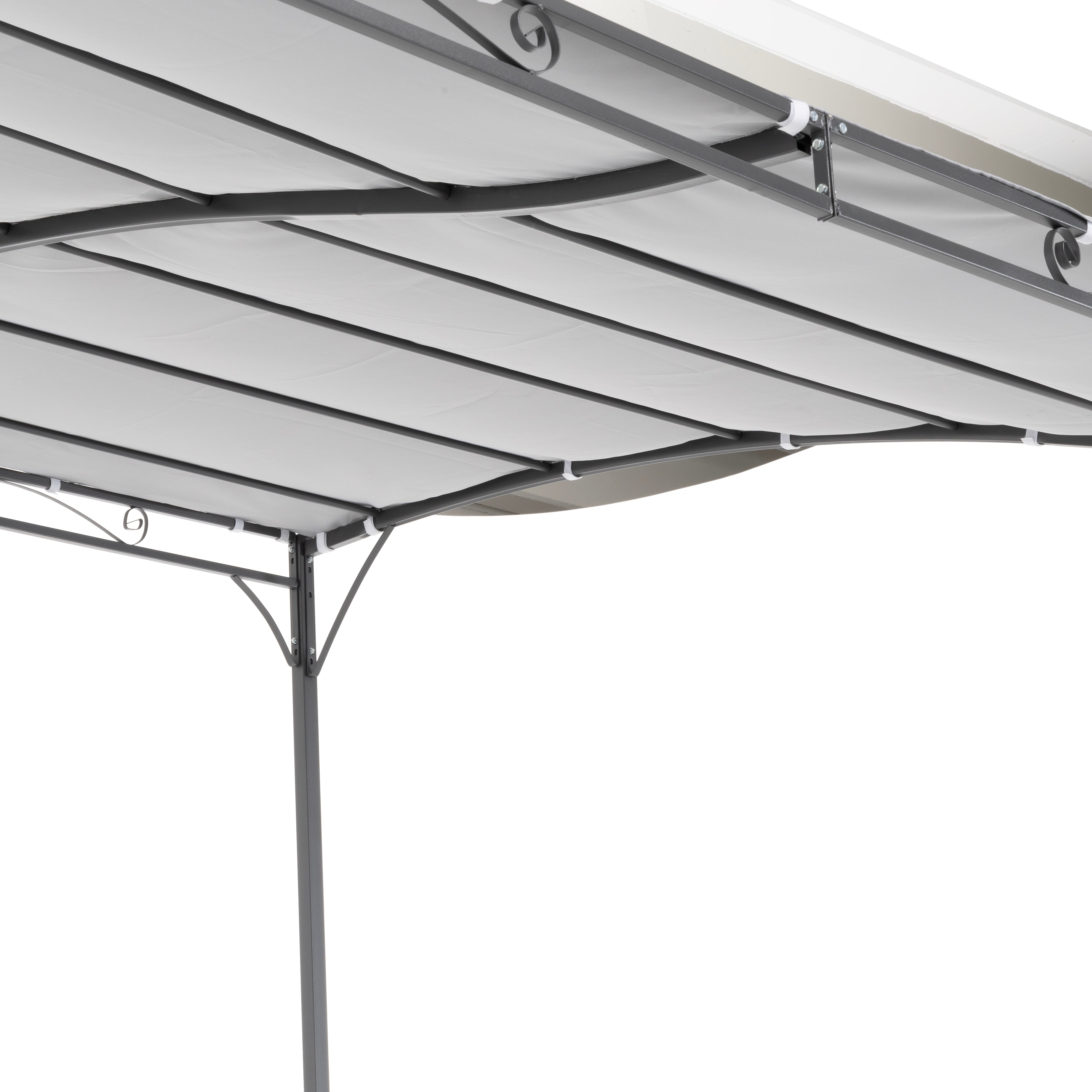 VESTIAMO CASA GIARDINO - Gazebo Veranda con telo Grigio 2,5x3 metri