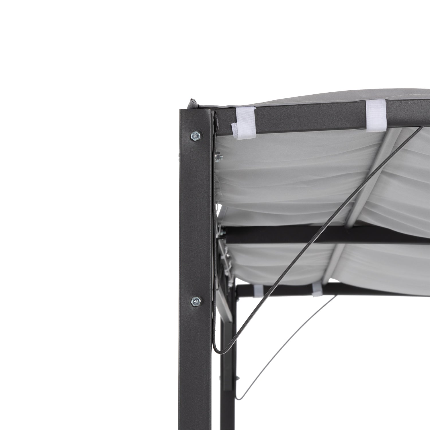 VESTIAMO CASA GIARDINO - Gazebo Veranda con telo Grigio 2,5x3 metri