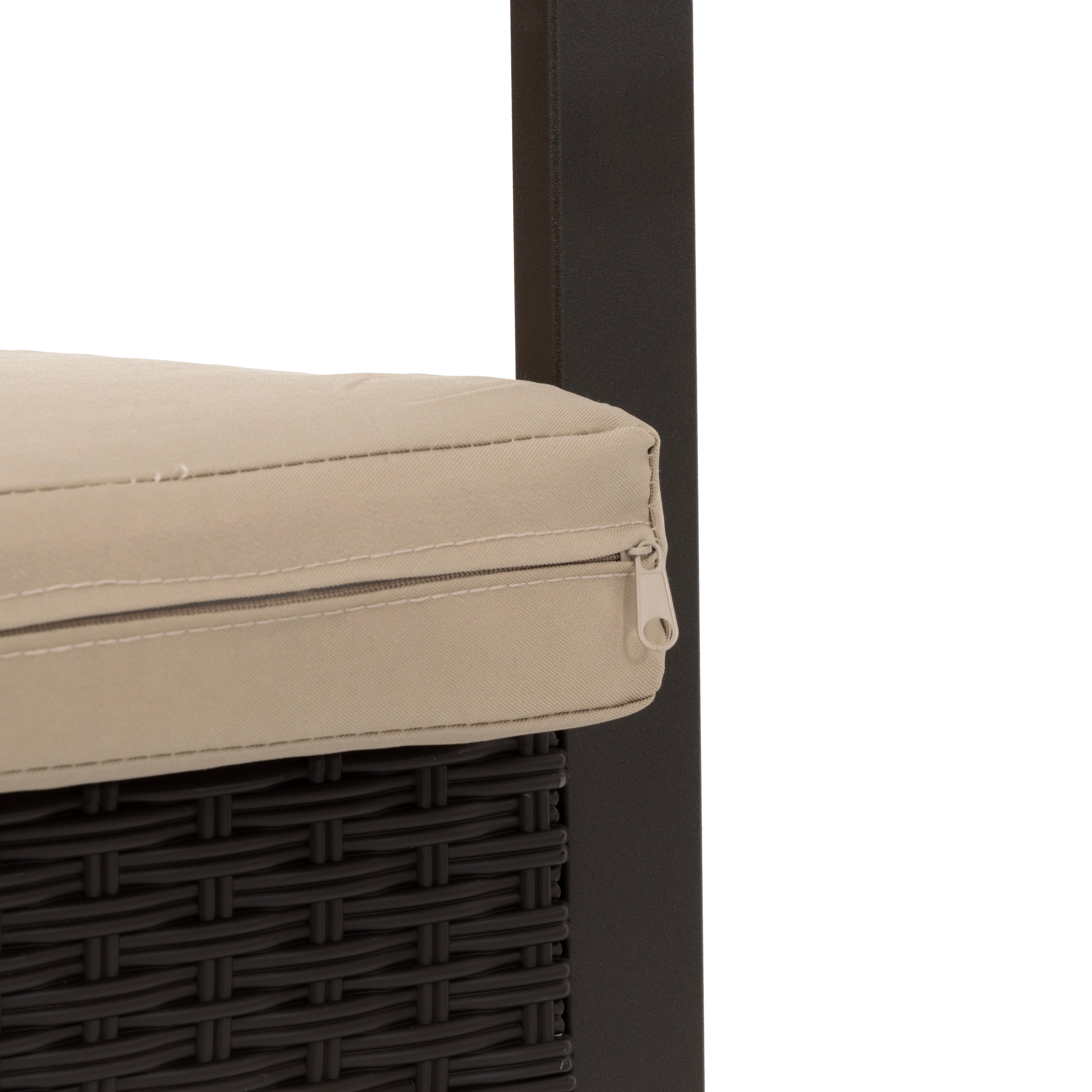 VESTIAMO CASA GIARDINO - Set giardino con 2 sedie panchina e tavolino colore marrone