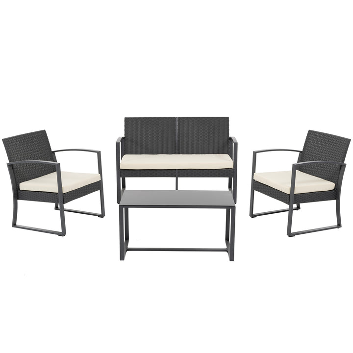 VESTIAMO CASA GIARDINO - Set giardino con 2 sedie panchina e tavolino Antracite