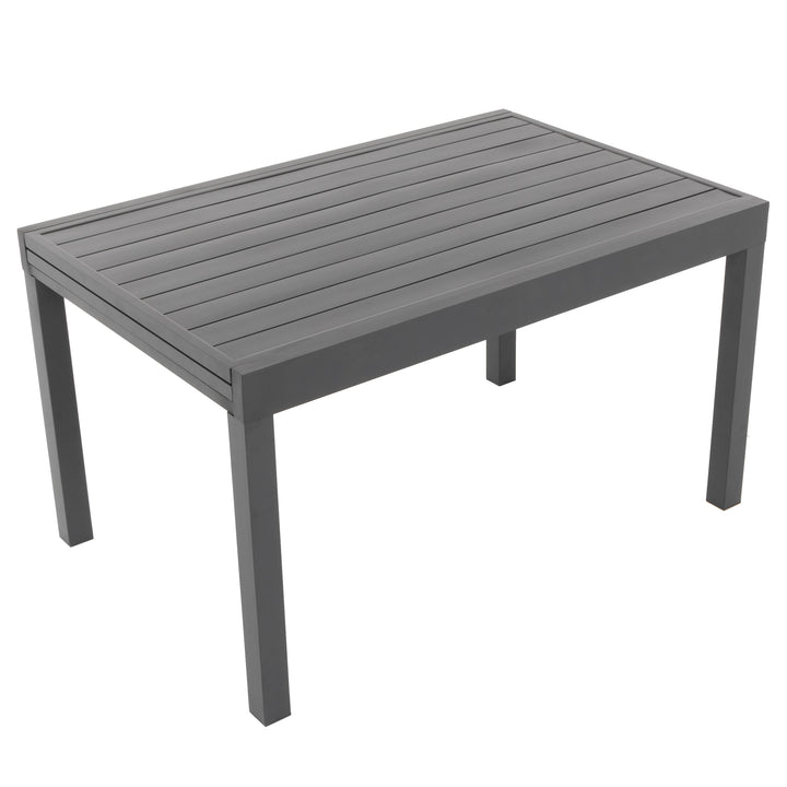 VESTIAMO CASA GIARDINO - Tavolo da giardino allungabile in alluminio Antracite - h75x135/270x90 cm