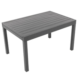 VESTIAMO CASA GIARDINO - Tavolo da giardino allungabile in alluminio Antracite - h75x135/270x90 cm