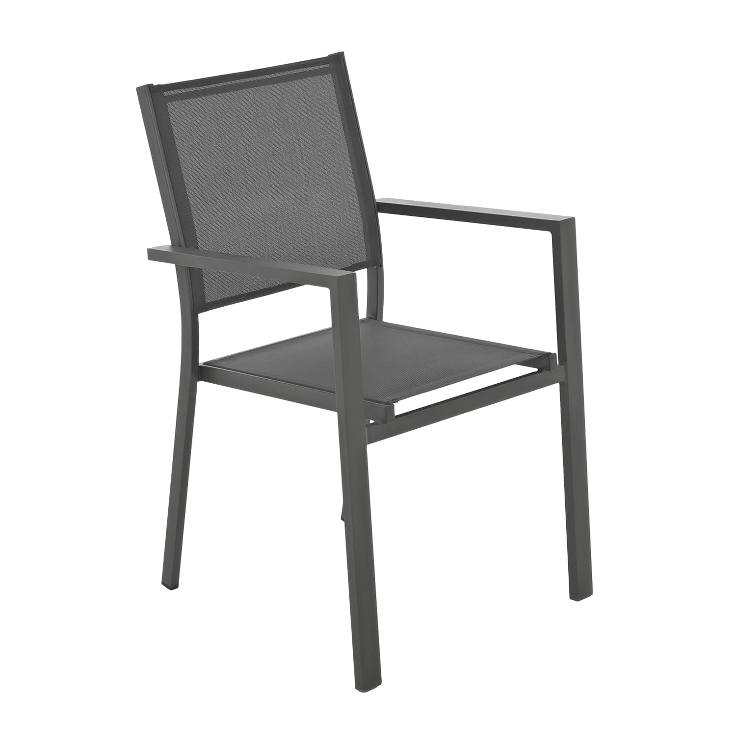 VESTIAMO CASA GIARDINO - Sedia da giardino in Acciaio Antracite h86x54x54 cm