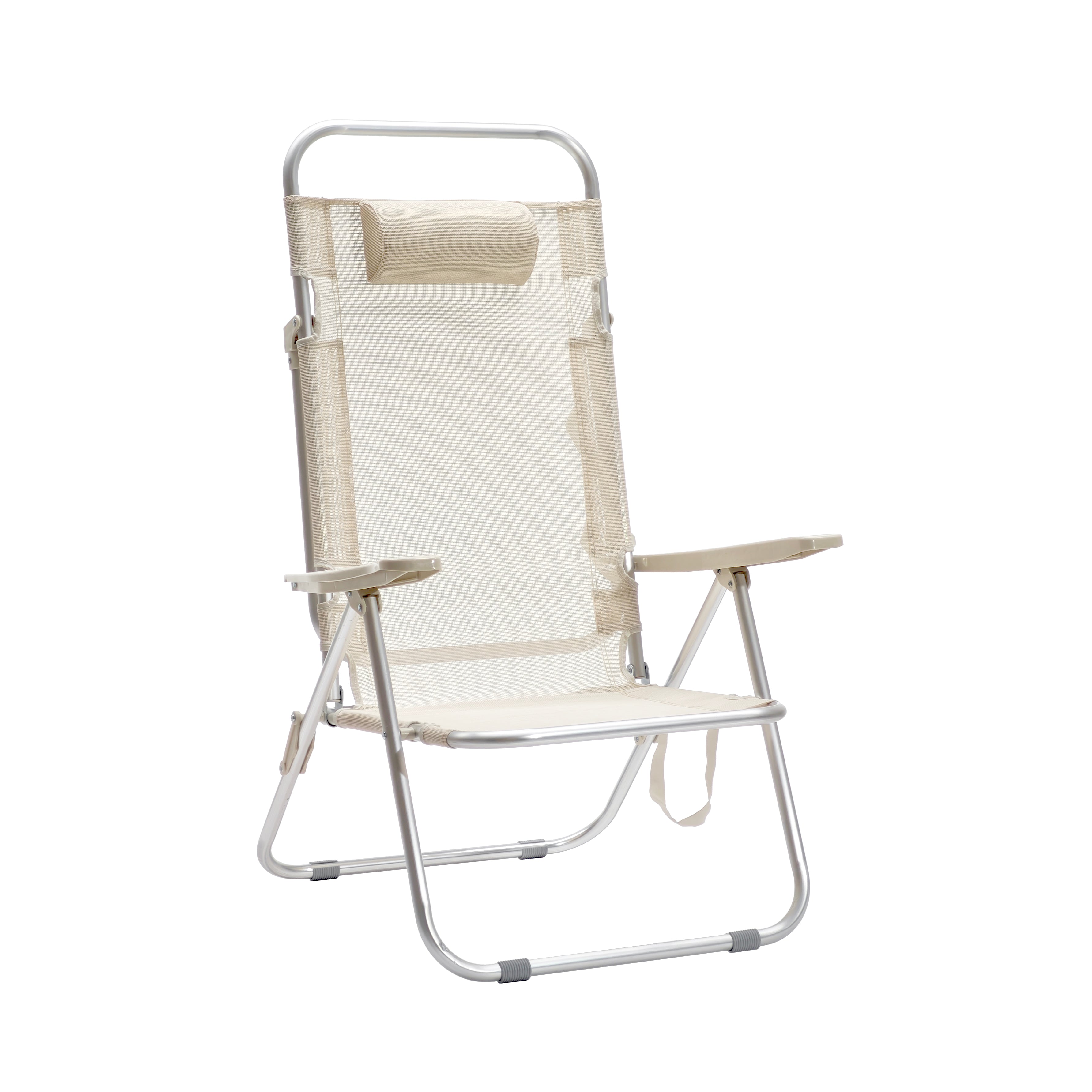 VESTIAMO CASA GIARDINO - Sedia Sdraio Pieghevole con Cuscino h100/31x50x64 cm - Ideale per Spiaggia e Campeggio